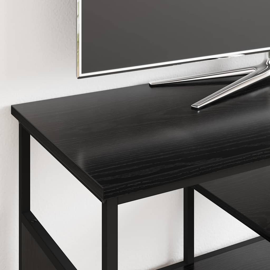 TV-skab Sort eg 100 x 35 x 45 cm Ingeniørt træ og jern