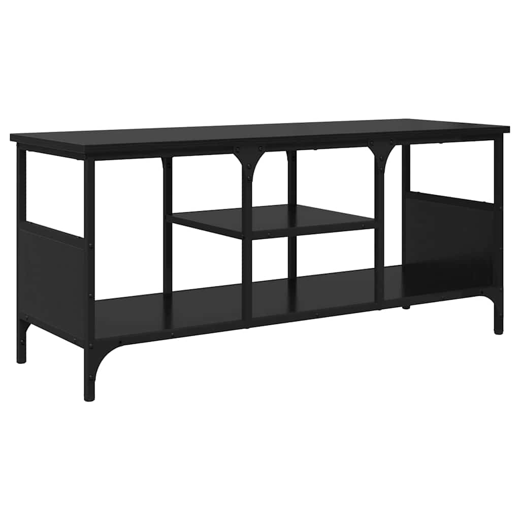 TV-skab Sort eg 100 x 35 x 45 cm Ingeniørt træ og jern