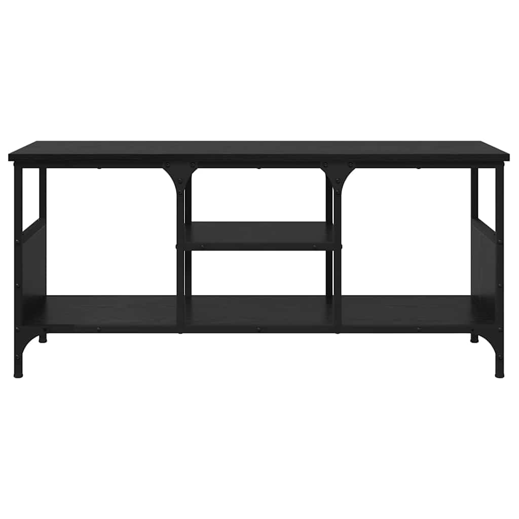 TV-skab Sort eg 100 x 35 x 45 cm Ingeniørt træ og jern