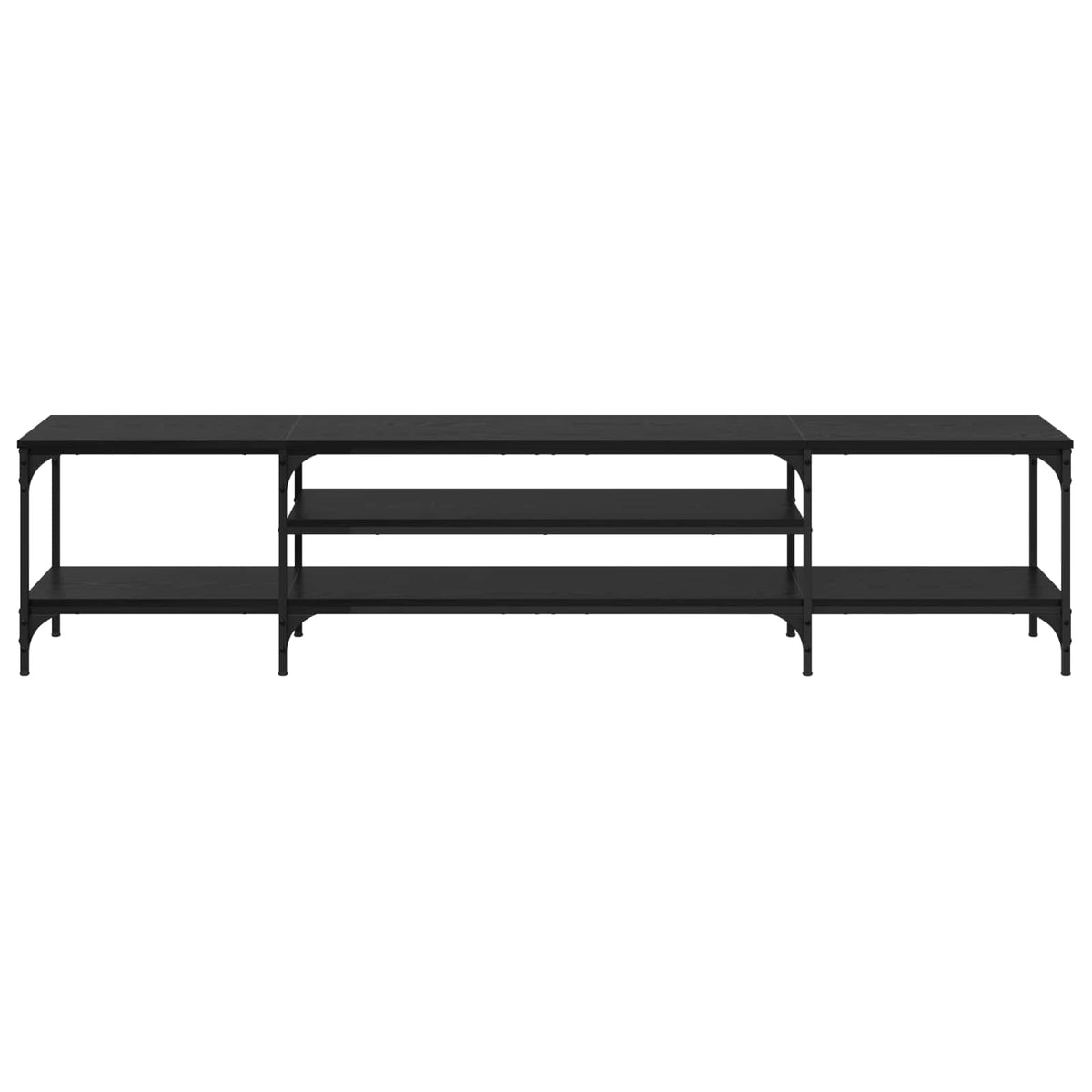 TV-skab Sort eg 201 x 35 x 45 cm Ingeniørt træ og jern