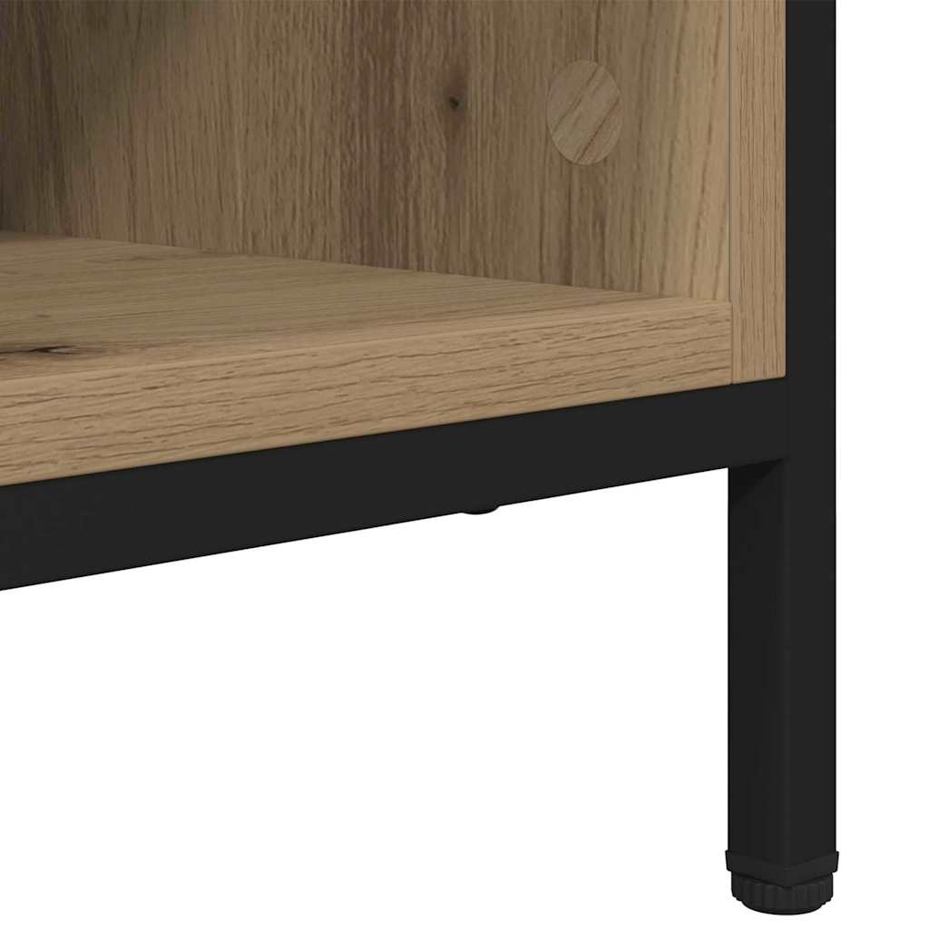 Sko skab 131 x 35 x 50 cm Ingeniørt træ og jern Artisan-eg