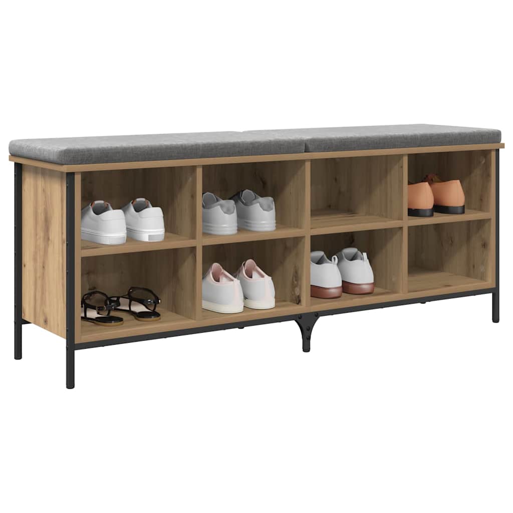 Sko skab 131 x 35 x 50 cm Ingeniørt træ og jern Artisan-eg