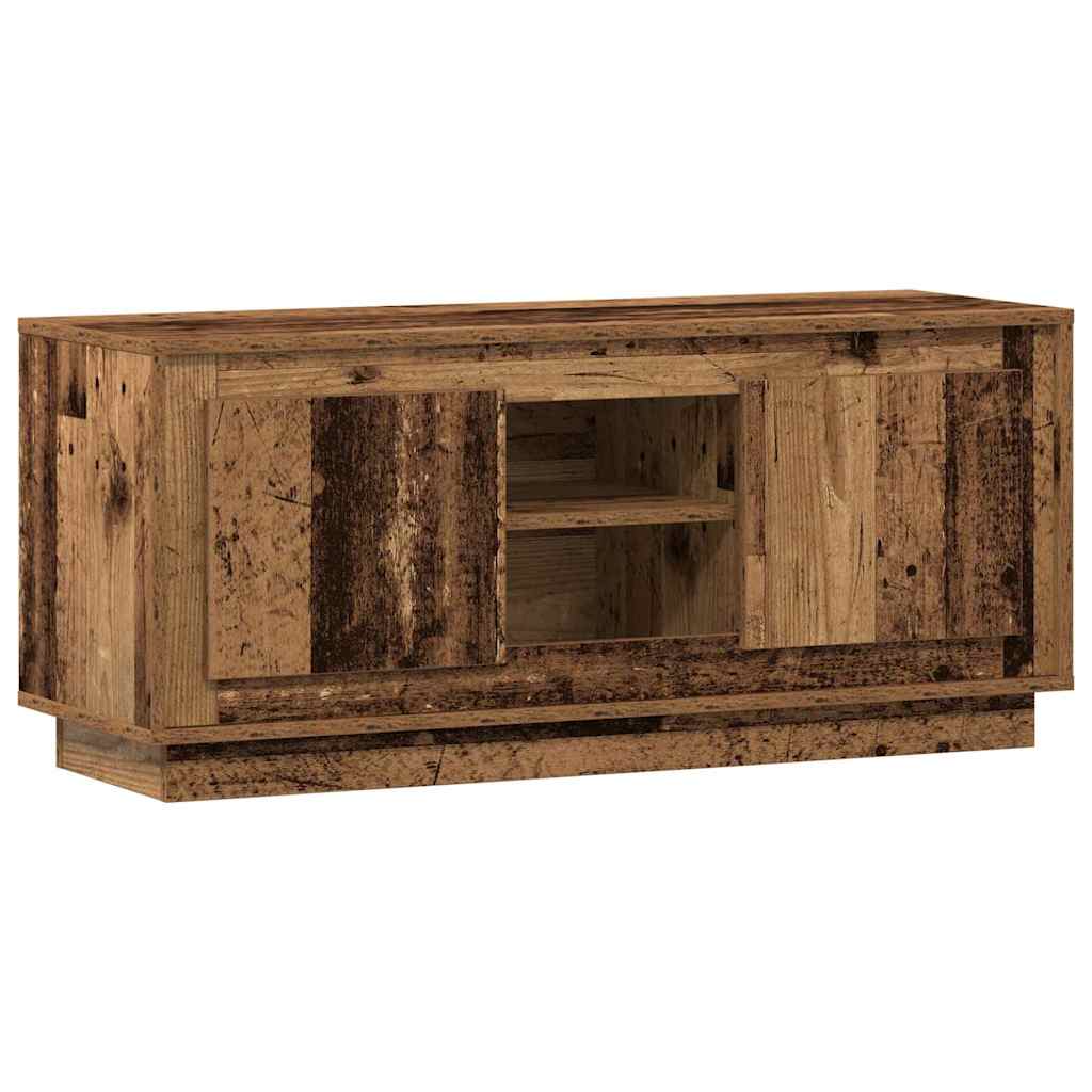 TV-skab 102 x 35 x 45 cm Gammelt træ Konstrueret træ