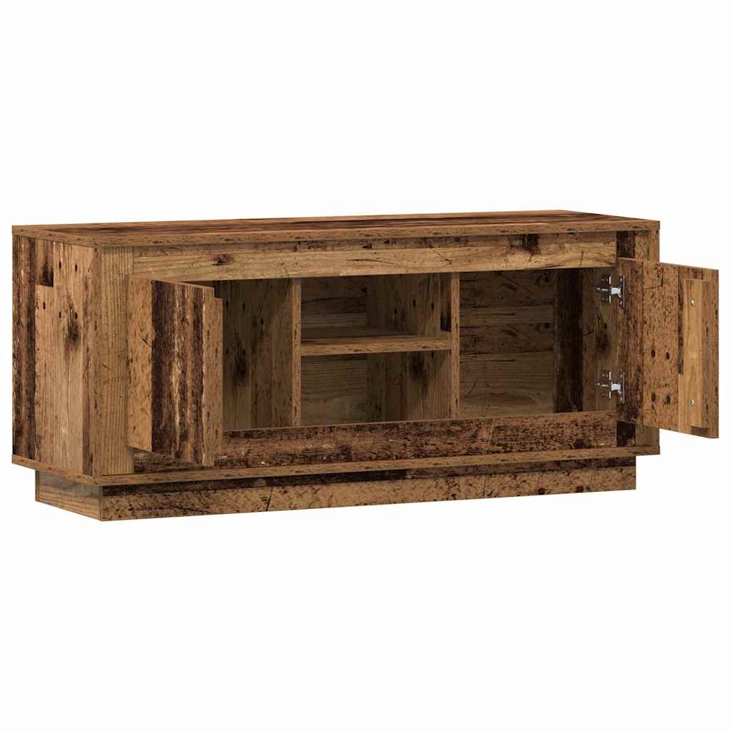 TV-skab 102 x 35 x 45 cm Gammelt træ Konstrueret træ