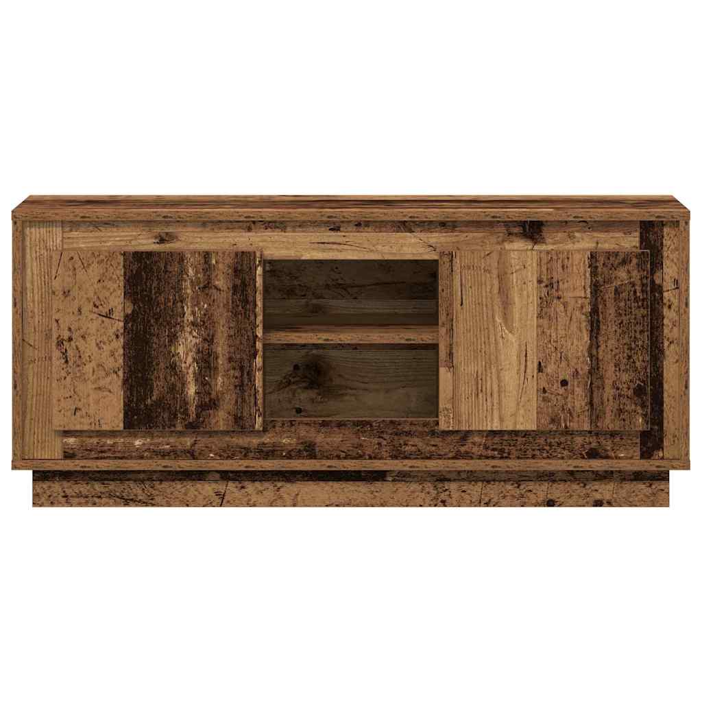 TV-skab 102 x 35 x 45 cm Gammelt træ Konstrueret træ