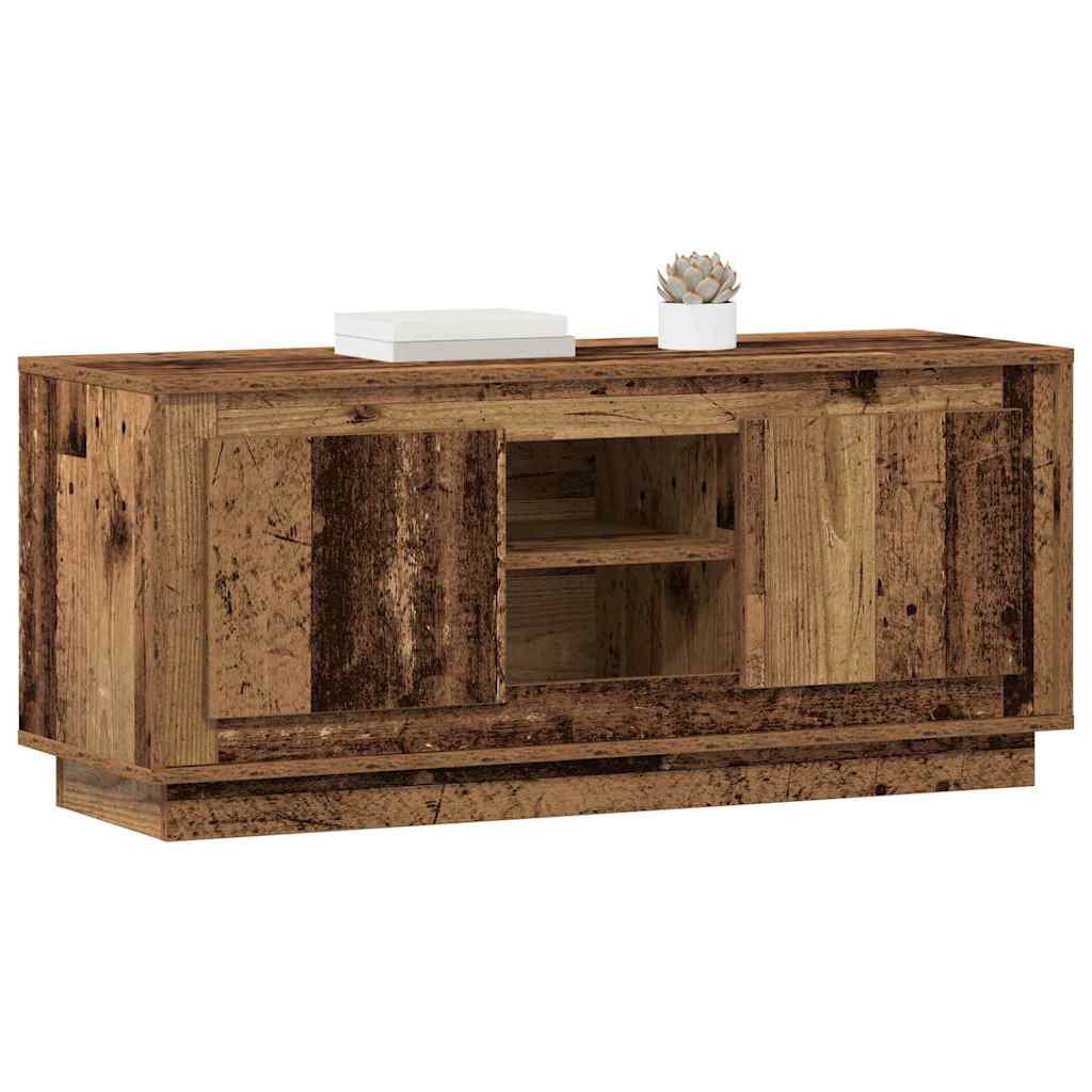 TV-skab 102 x 35 x 45 cm Gammelt træ Konstrueret træ