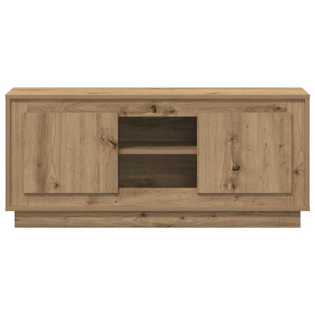 TV-skab 102 x 35 x 45 cm Artisan Egetræ Konstrueret træ