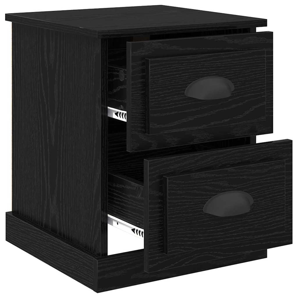 Natskab 2 stk. Sort eg 39 x 39 x 47.5 cm Konstrueret træ