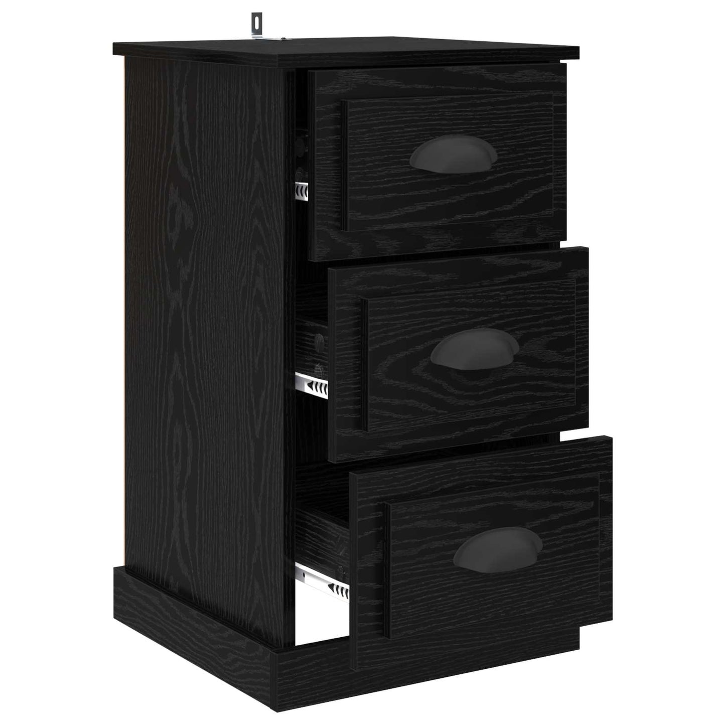 Natskab Sort eg 39 x 39 x 67,5 cm Konstrueret træ