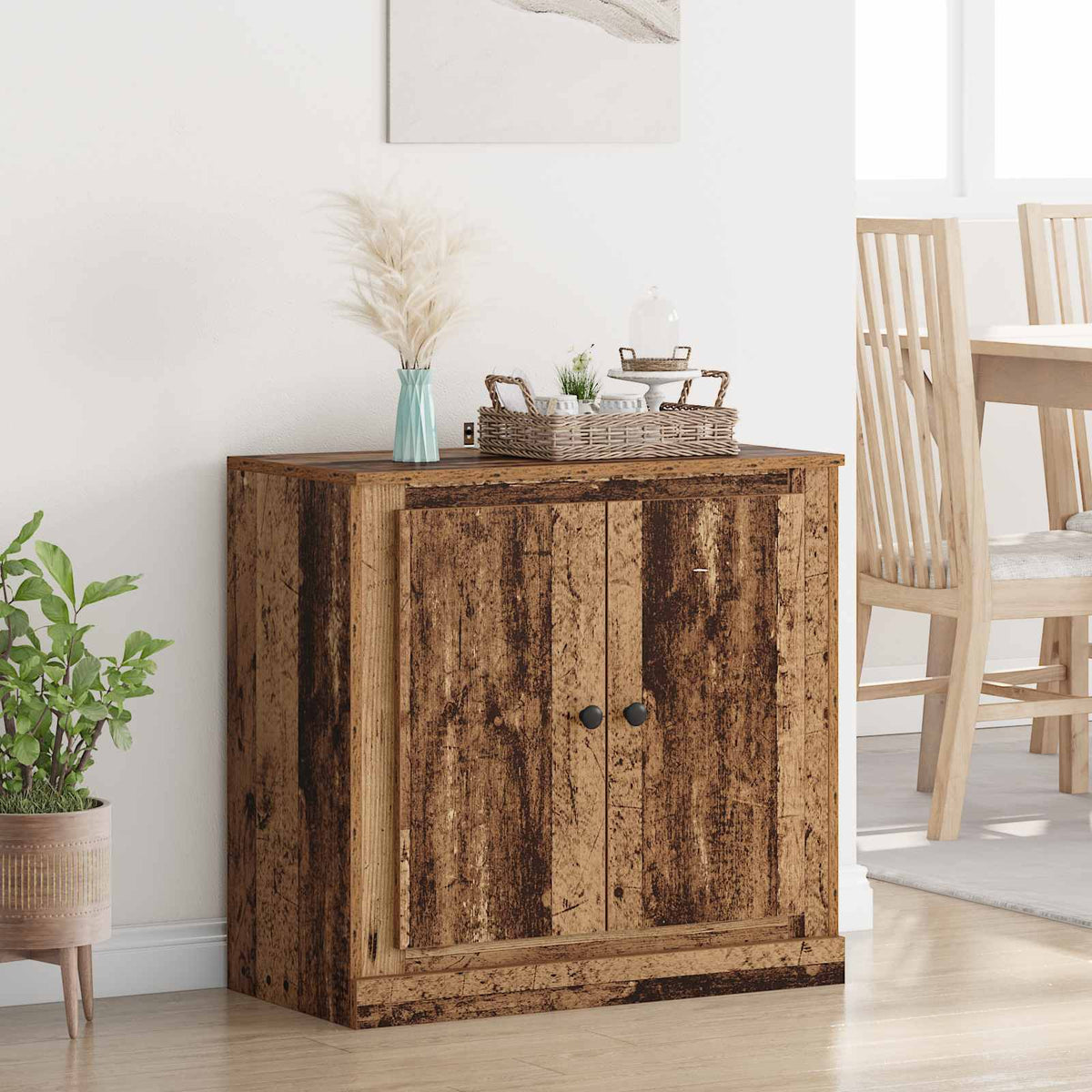 Sideboard 70 x 35,5 x 67,5 cm Gammelt træ Konstrueret træ