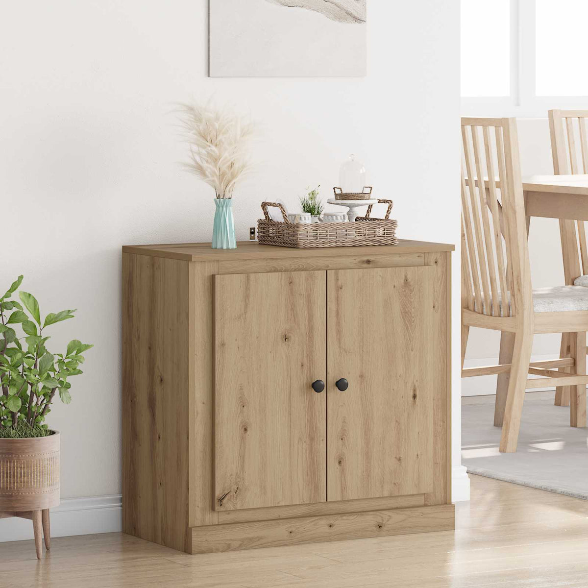 Sideboard 70 x 35,5 x 67,5 cm Artisan Egetræ Konstrueret træ