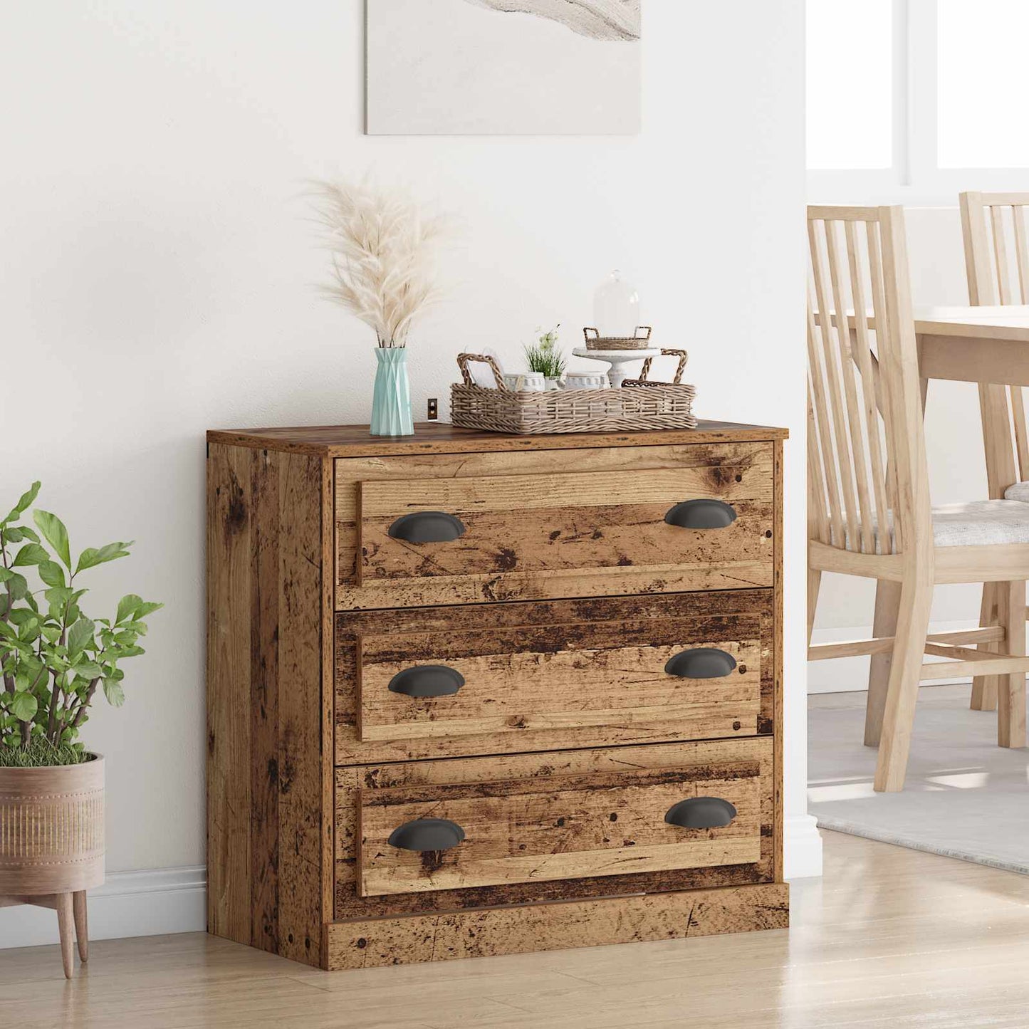 Sideboard Gammelt træ 70 x 35,5 x 67,5 cm Konstrueret træ