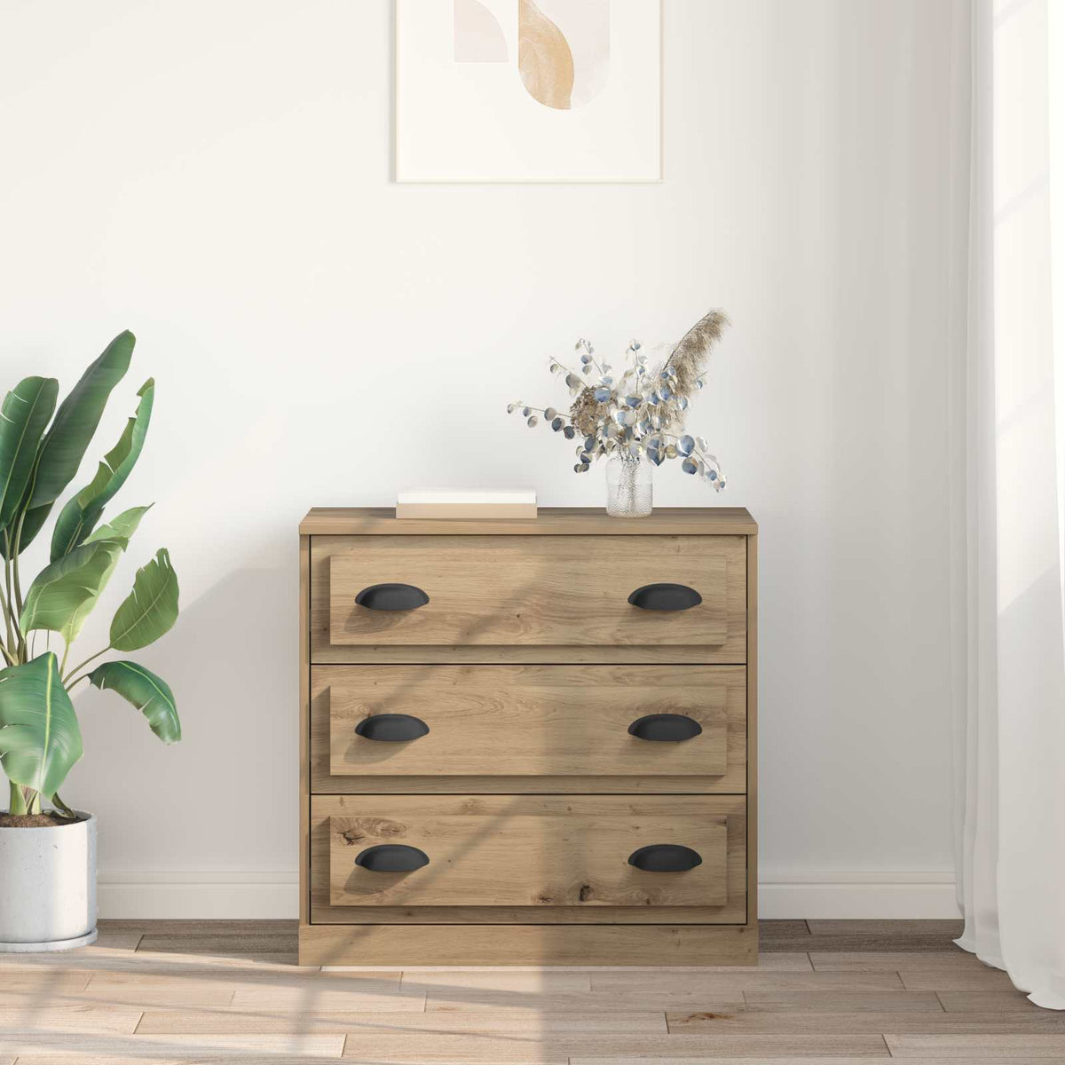 Sideboard Artisan Egetræ 70 x 35,5 x 67,5 cm Konstrueret træ