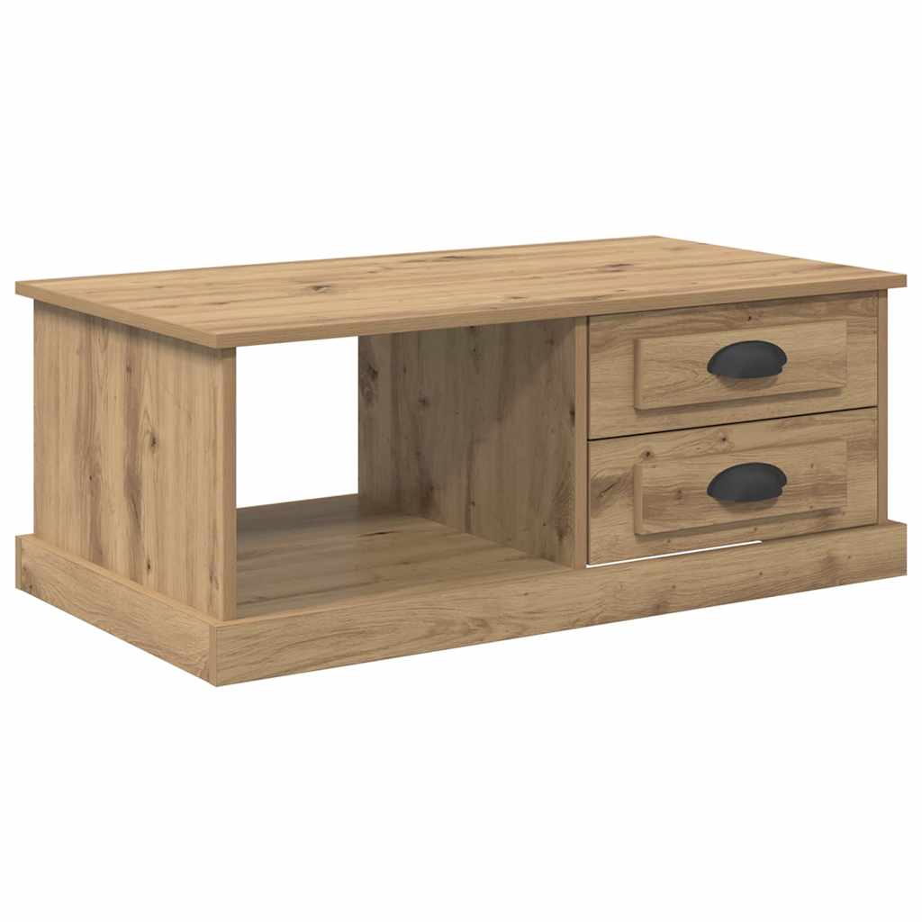 Sofabord Artisan Egetræ 90 x 50 x 35 cm Konstrueret træ