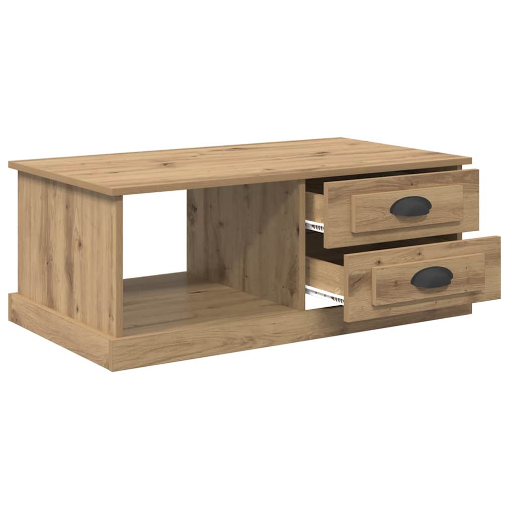 Sofabord Artisan Egetræ 90 x 50 x 35 cm Konstrueret træ
