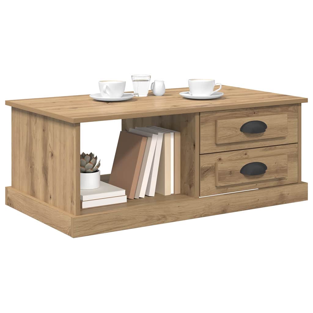 Sofabord Artisan Egetræ 90 x 50 x 35 cm Konstrueret træ