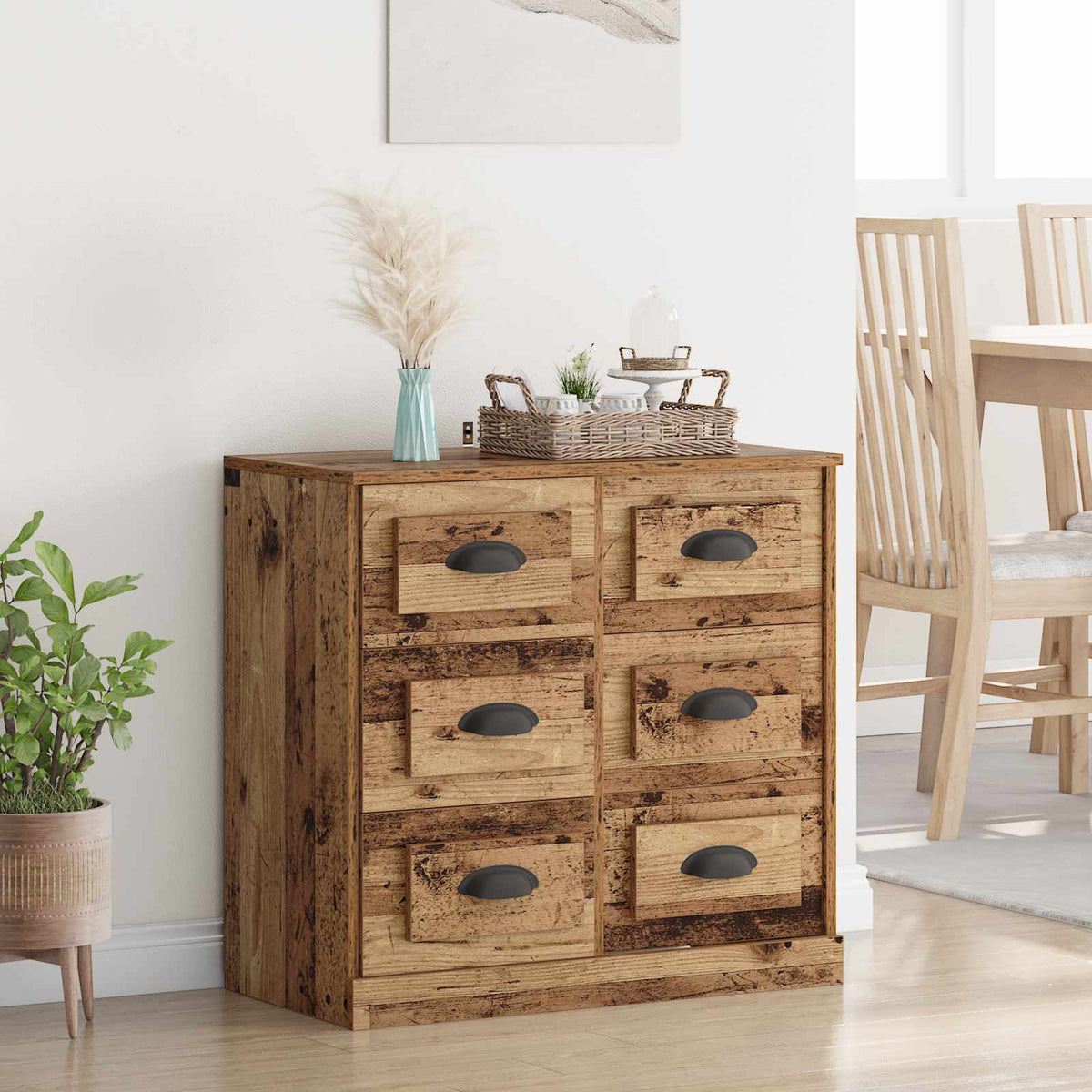 Sideboard Gammelt træ 70 x 35,5 x 67,5 cm Konstrueret træ