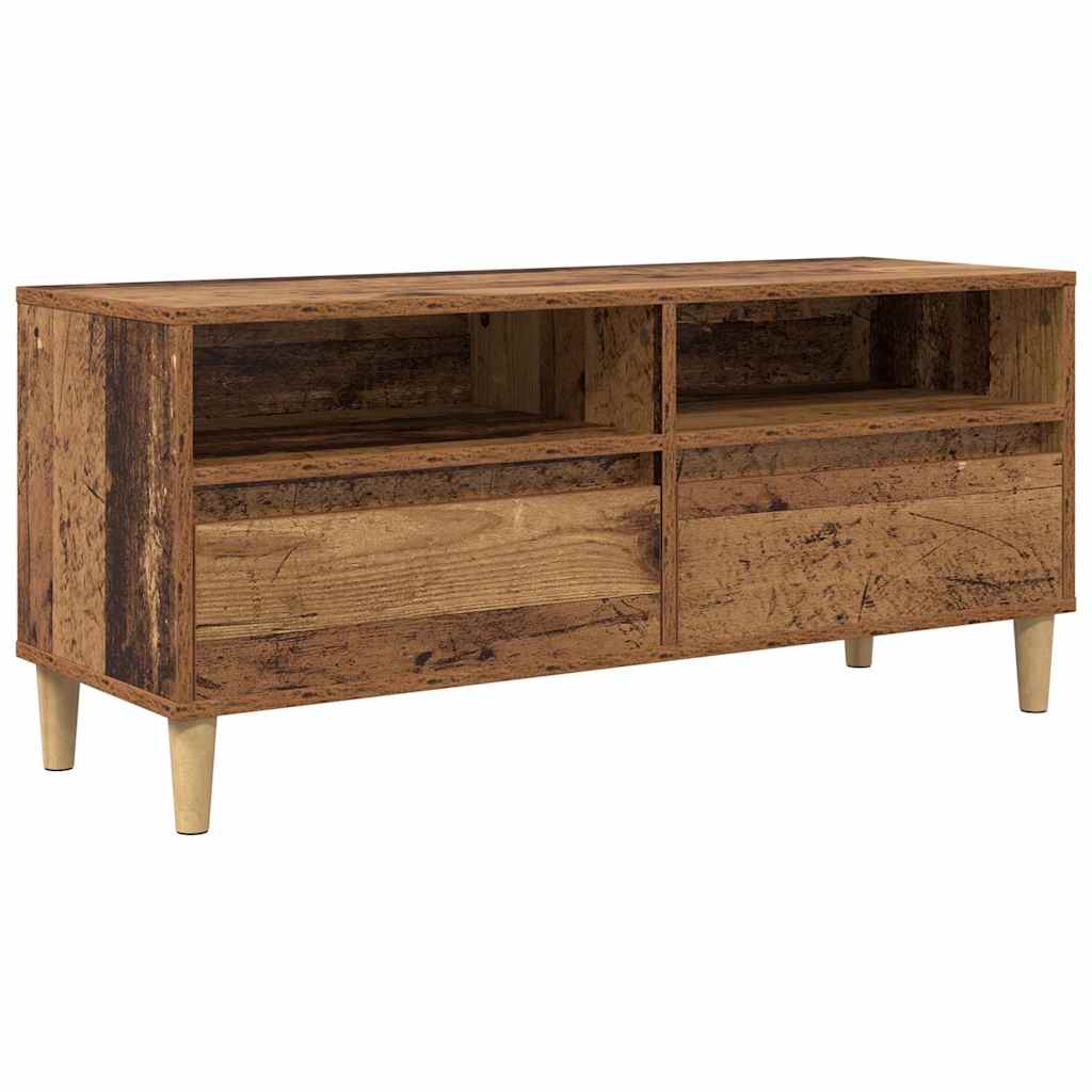 TV-skab 100 x 34,5 x 44,5 cm Gammelt træ Konstrueret træ