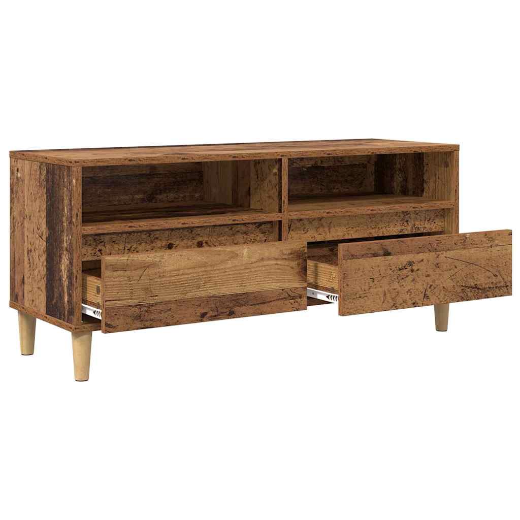 TV-skab 100 x 34,5 x 44,5 cm Gammelt træ Konstrueret træ