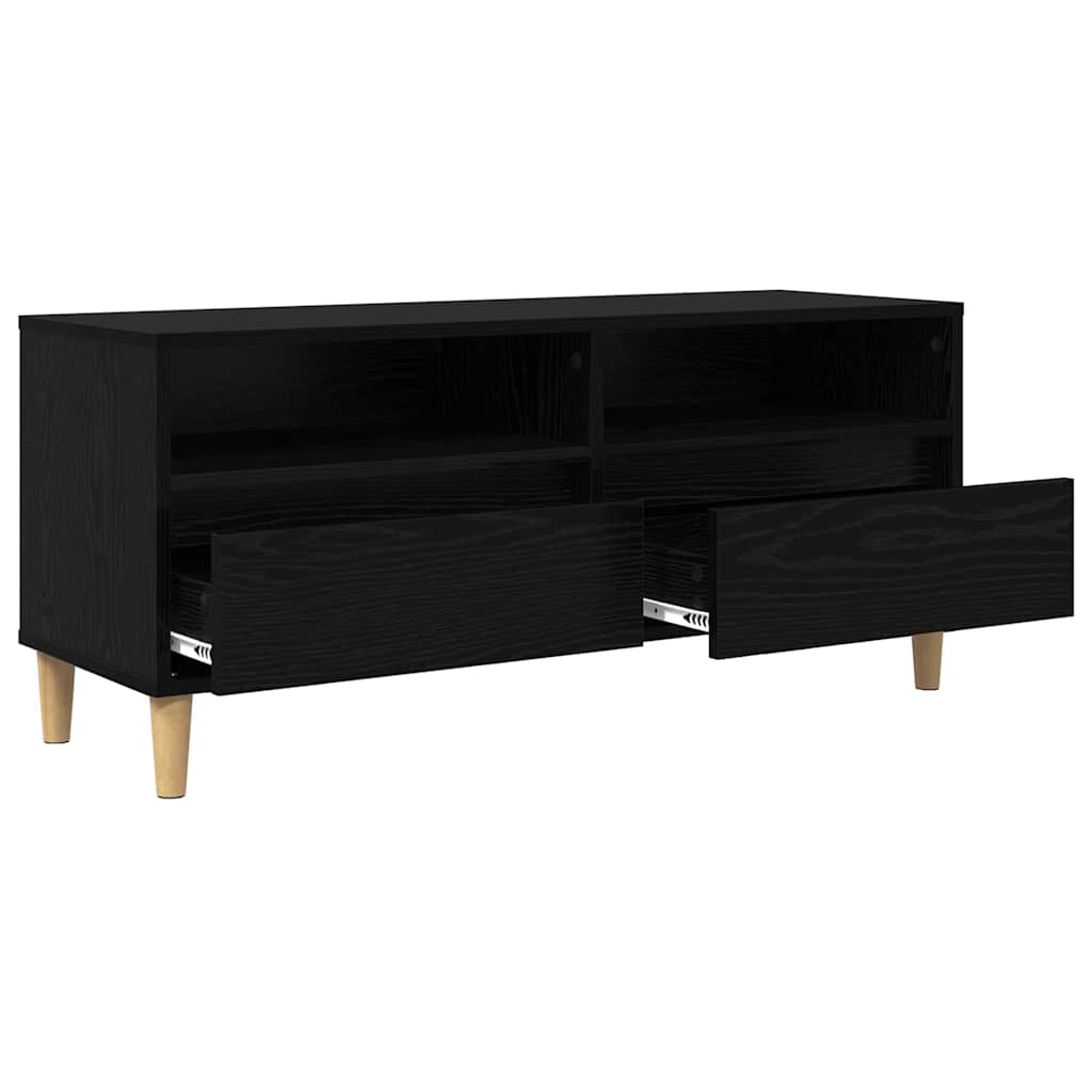 TV-skab 100 x 34,5 x 44,5 cm Sort eg Konstrueret træ