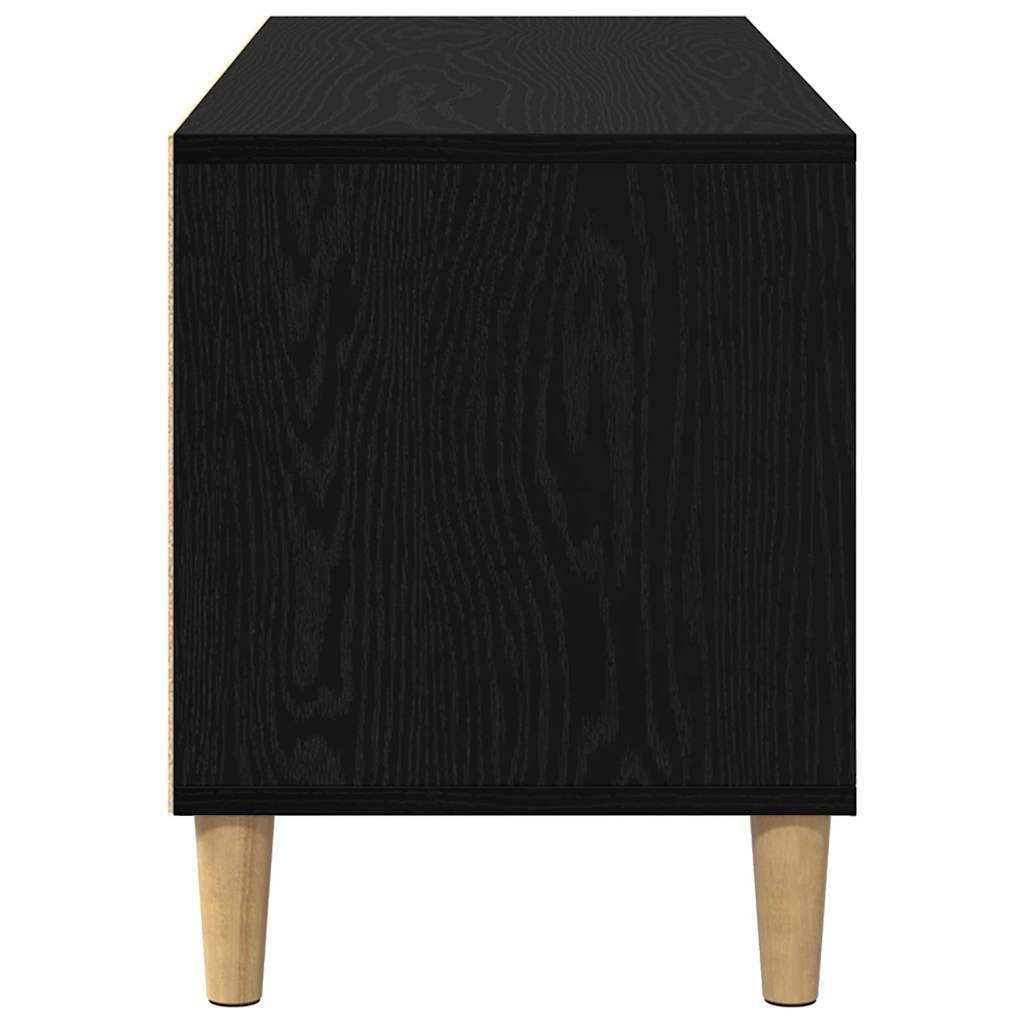 TV-skab 100 x 34,5 x 44,5 cm Sort eg Konstrueret træ