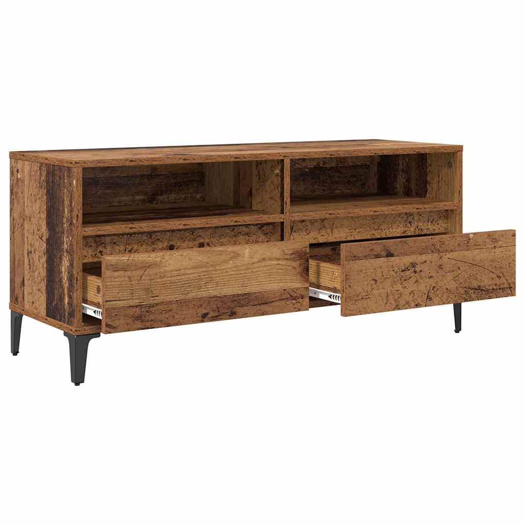 TV-skab Gammelt træ 100 x 34,5 x 44,5 cm Ingeniørt træ og jern