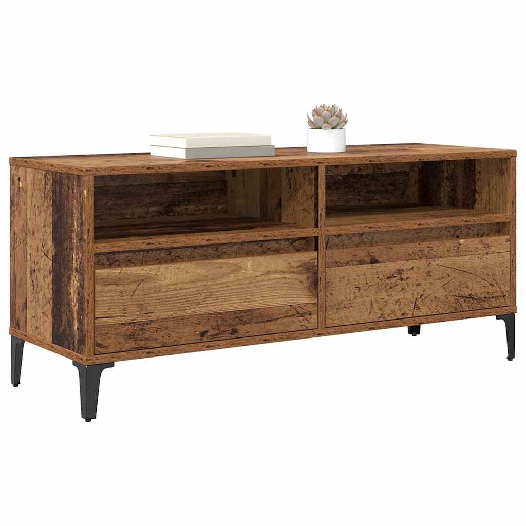 TV-skab Gammelt træ 100 x 34,5 x 44,5 cm Ingeniørt træ og jern
