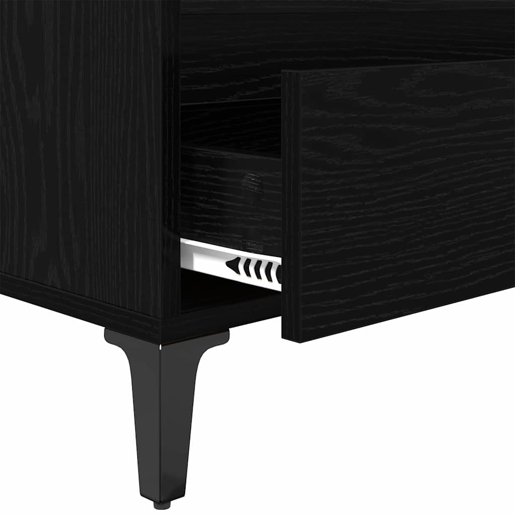 TV-skab Sort eg 100 x 34,5 x 44,5 cm Ingeniørt træ og jern