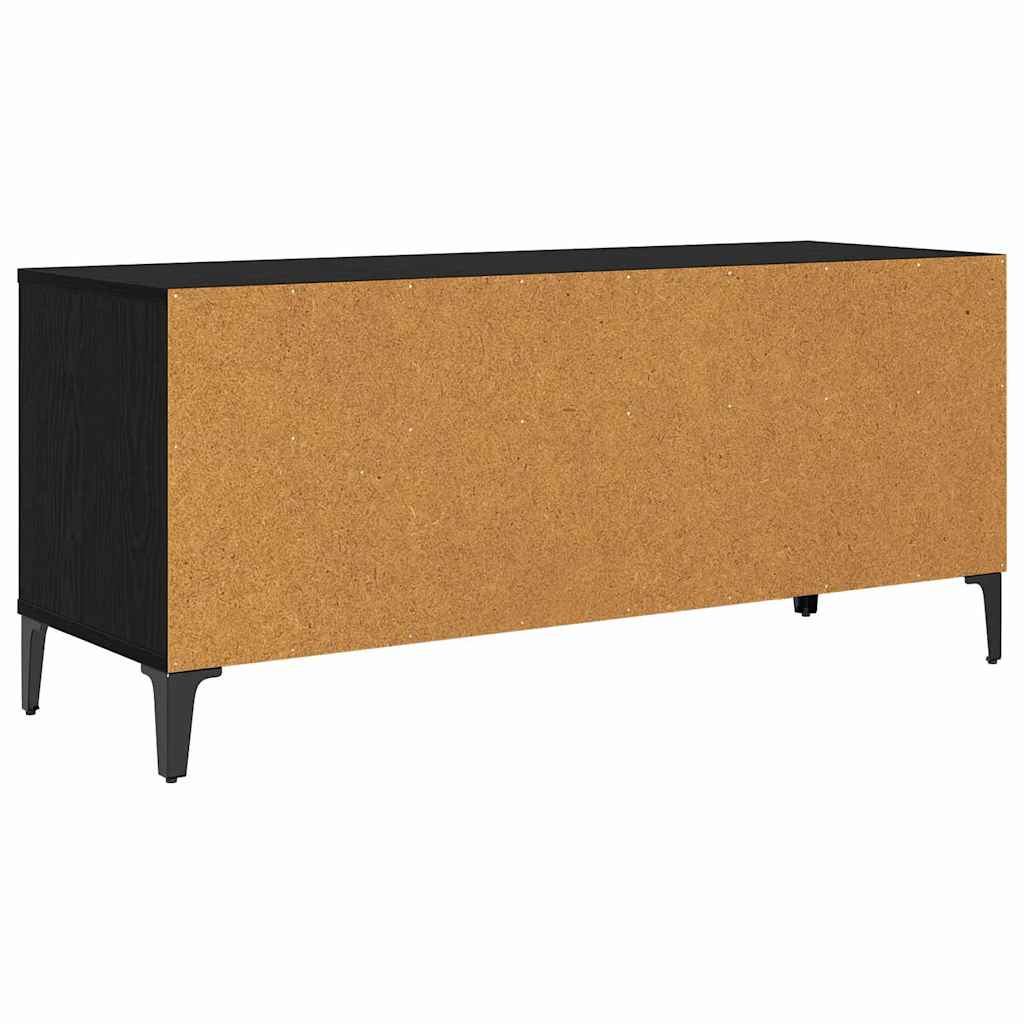 TV-skab Sort eg 100 x 34,5 x 44,5 cm Ingeniørt træ og jern