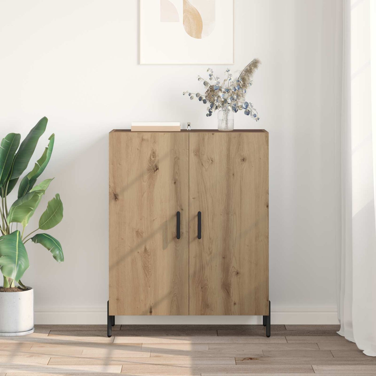 Sideboard Artisan Egetræ 69,5 x 34 x 90 cm Konstrueret træ