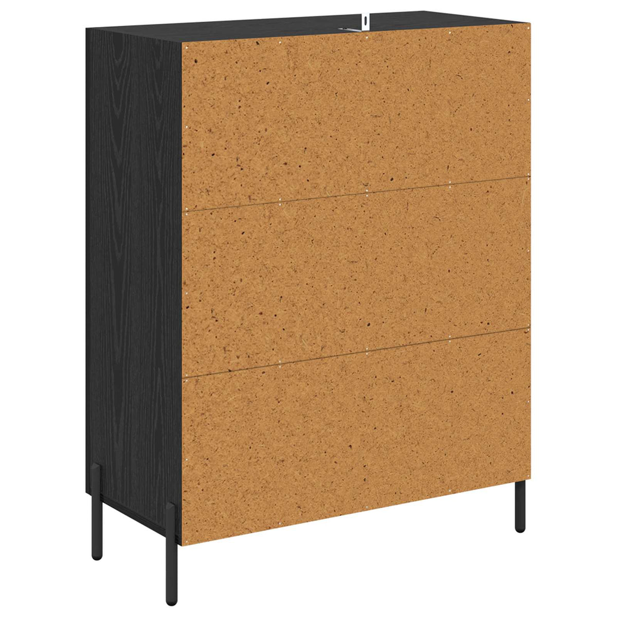 Sideboard Sort eg 69,5 x 34 x 90 cm Konstrueret træ