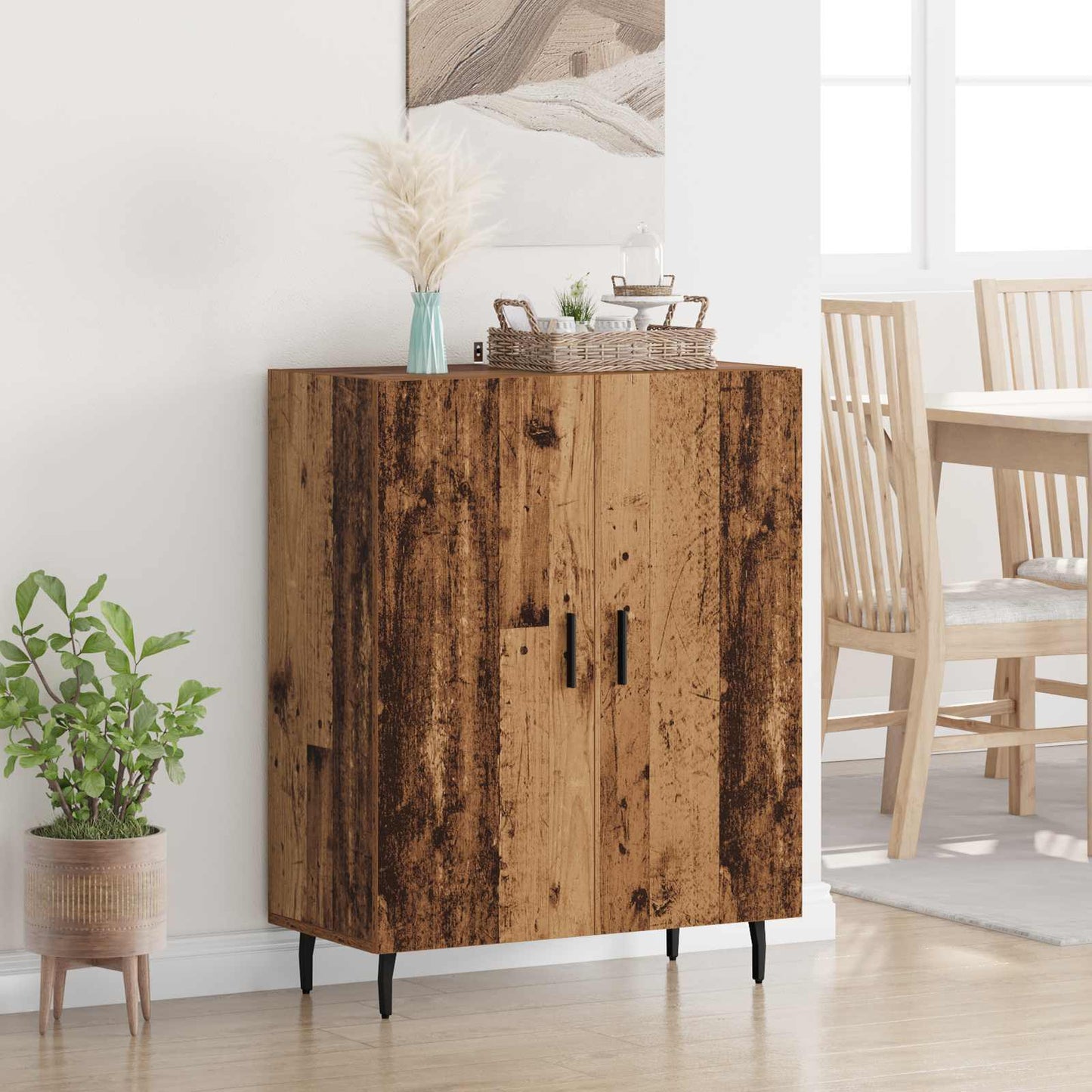 Sideboard Gammelt træ 69,5 x 34 x 90 cm Konstrueret træ