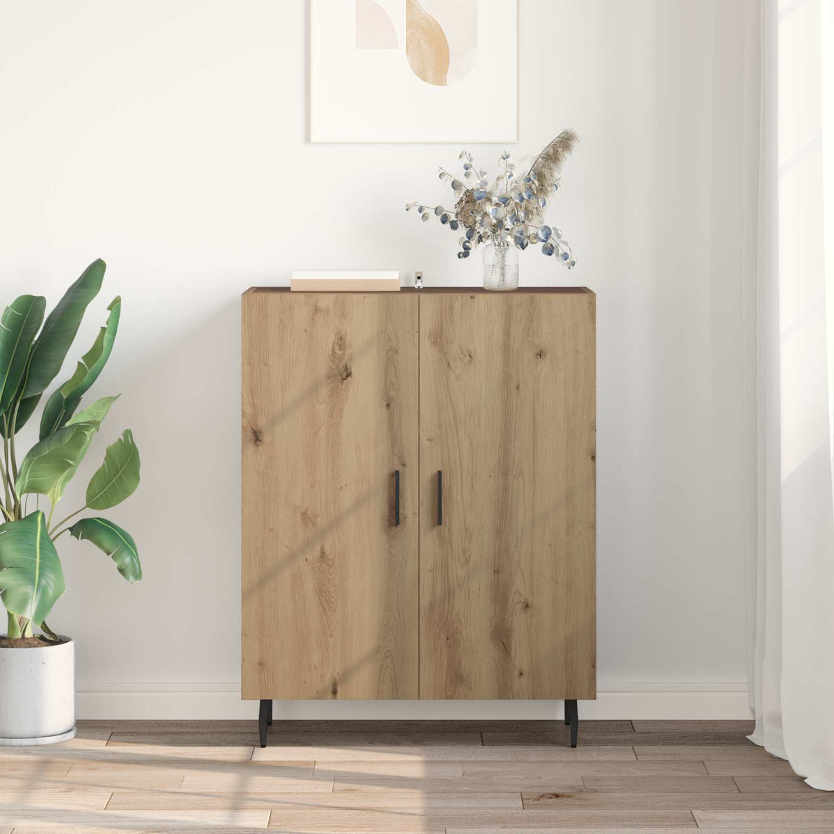Sideboard Artisan Egetræ 69,5 x 34 x 90 cm Konstrueret træ