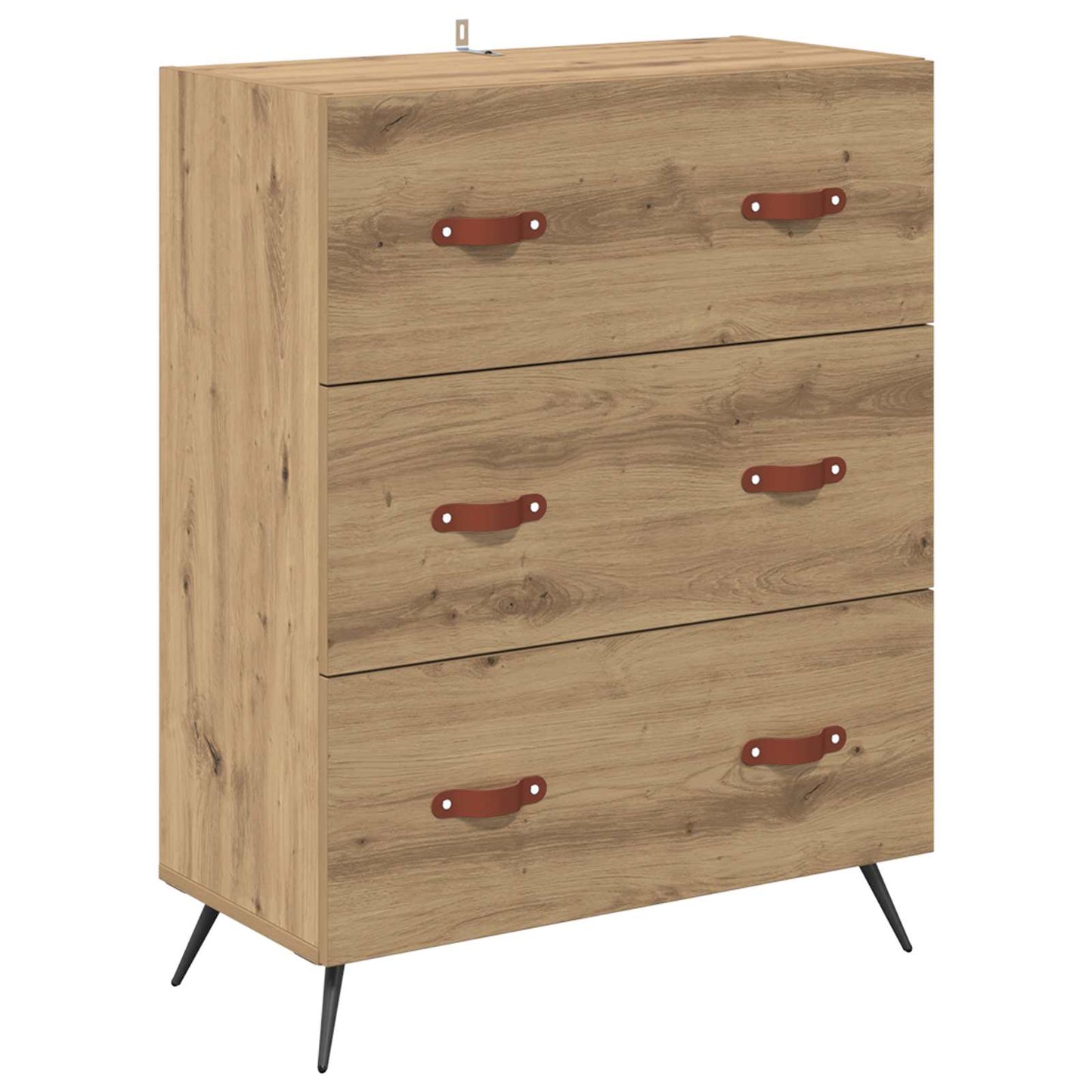 Skuffeskab 3-Skuffe Artisan Eg 69,5 x 34 x 90 cm