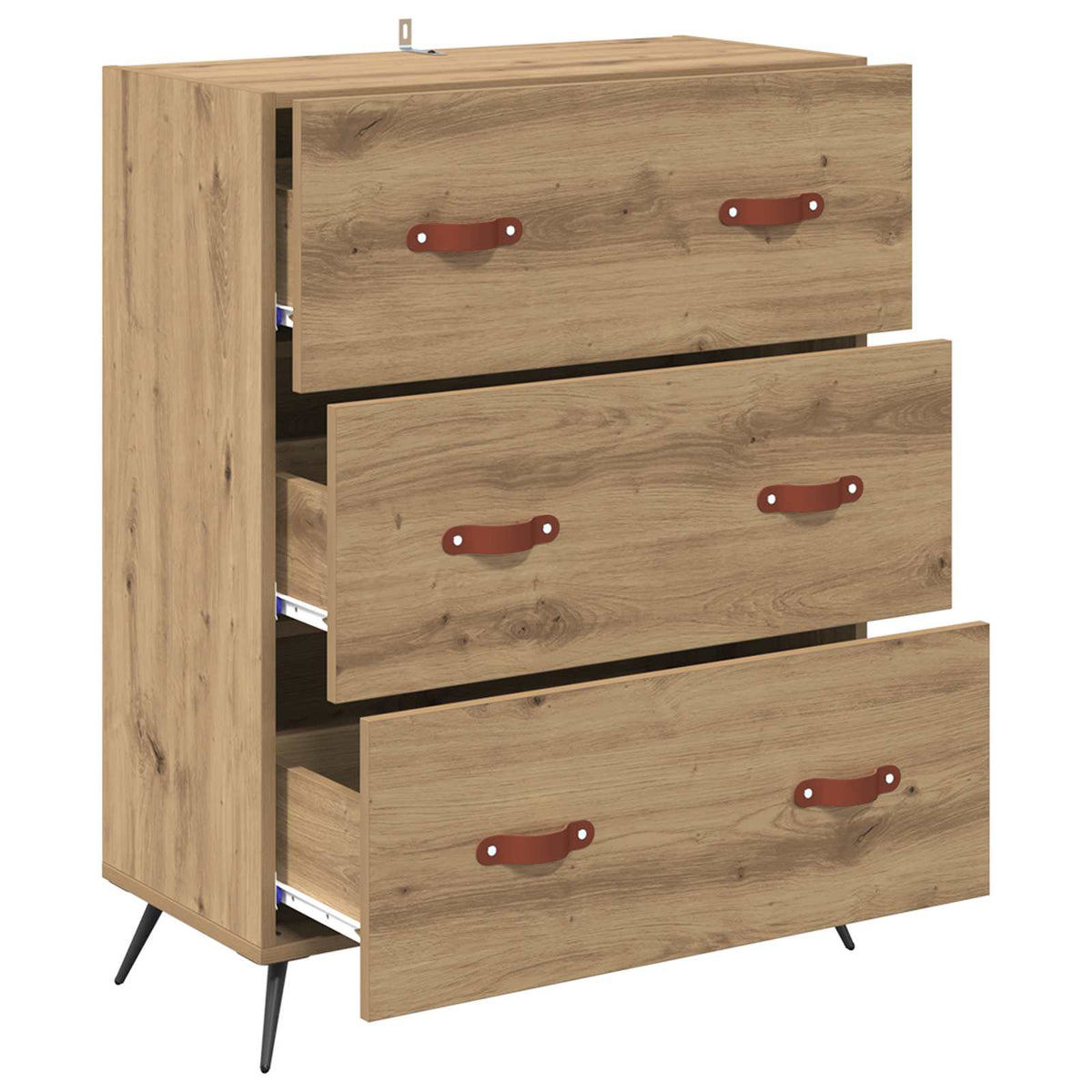 Skuffeskab 3-Skuffe Artisan Eg 69,5 x 34 x 90 cm