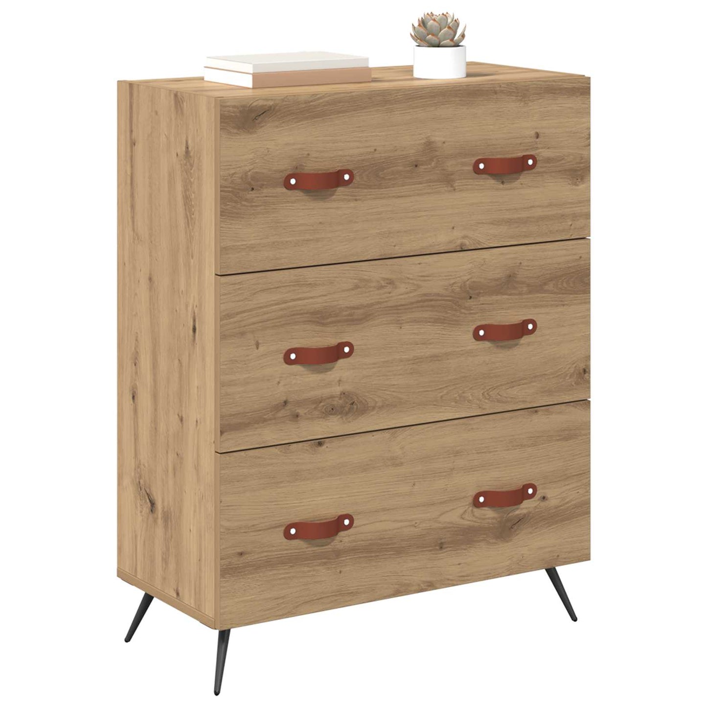 Skuffeskab 3-Skuffe Artisan Eg 69,5 x 34 x 90 cm