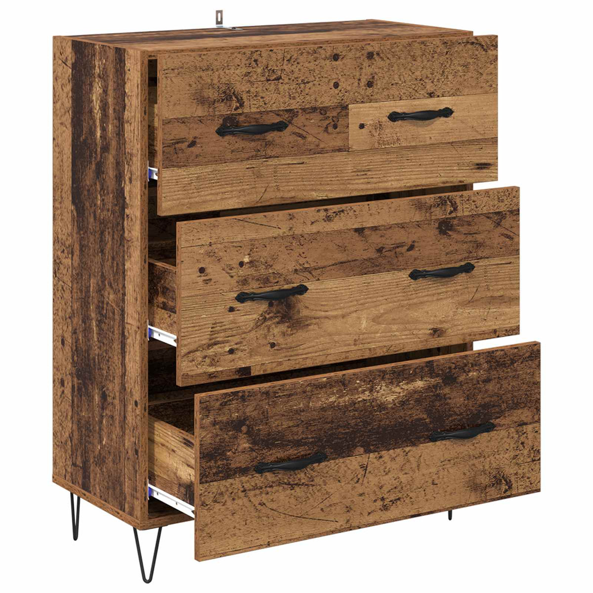 Sideboard Gammelt træ 69,5 x 34 x 90 cm Ingeniørt træ og jern