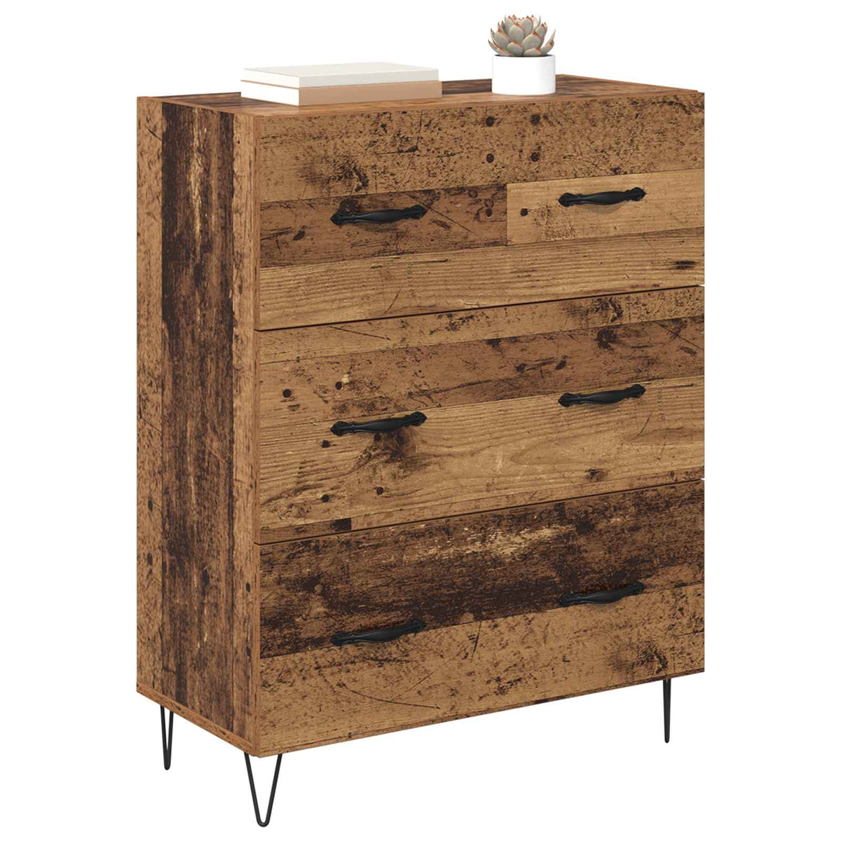 Sideboard Gammelt træ 69,5 x 34 x 90 cm Ingeniørt træ og jern
