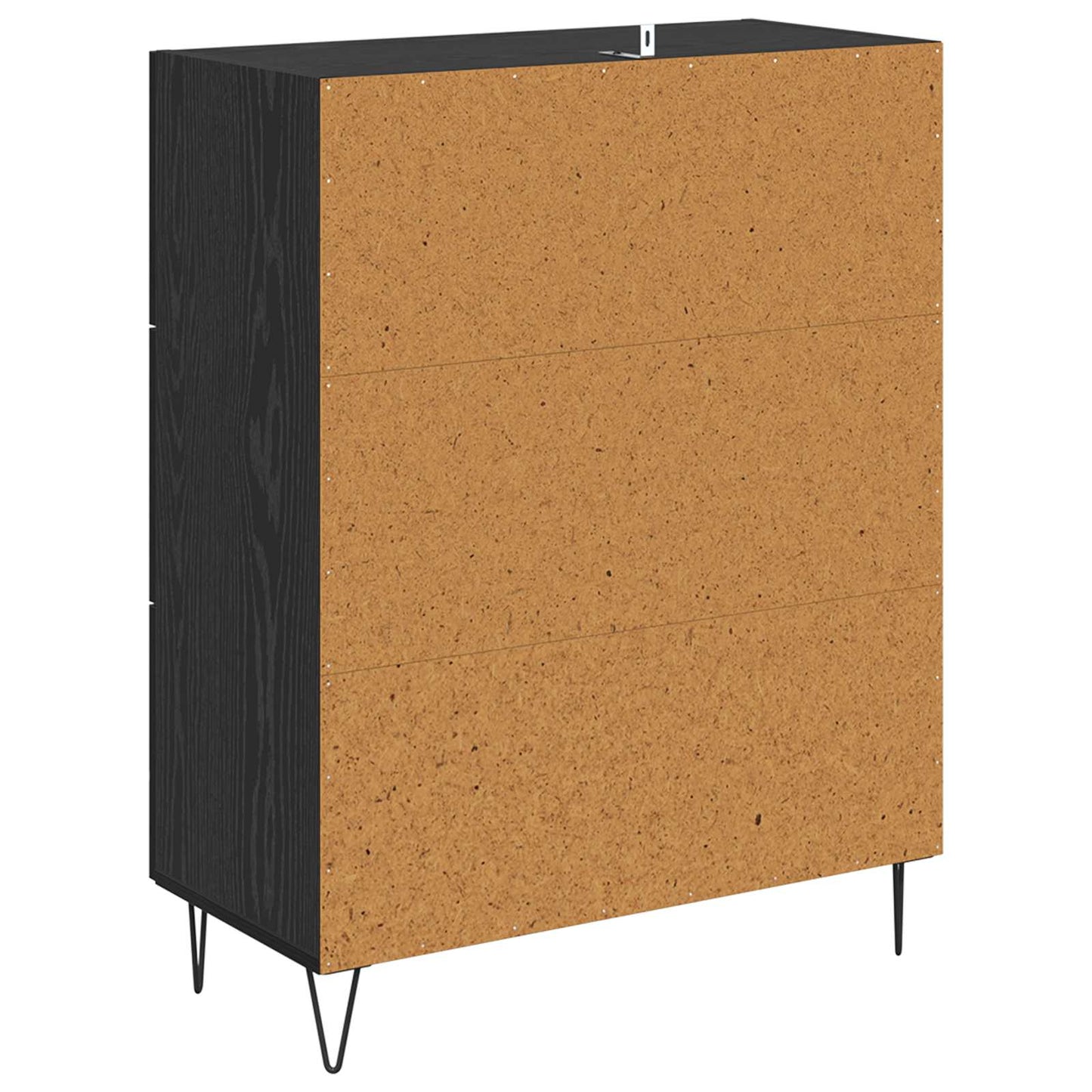 Sideboard Sort eg 69,5 x 34 x 90 cm Ingeniørt træ og jern
