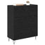 Sideboard Sort eg 69,5 x 34 x 90 cm Ingeniørt træ og jern