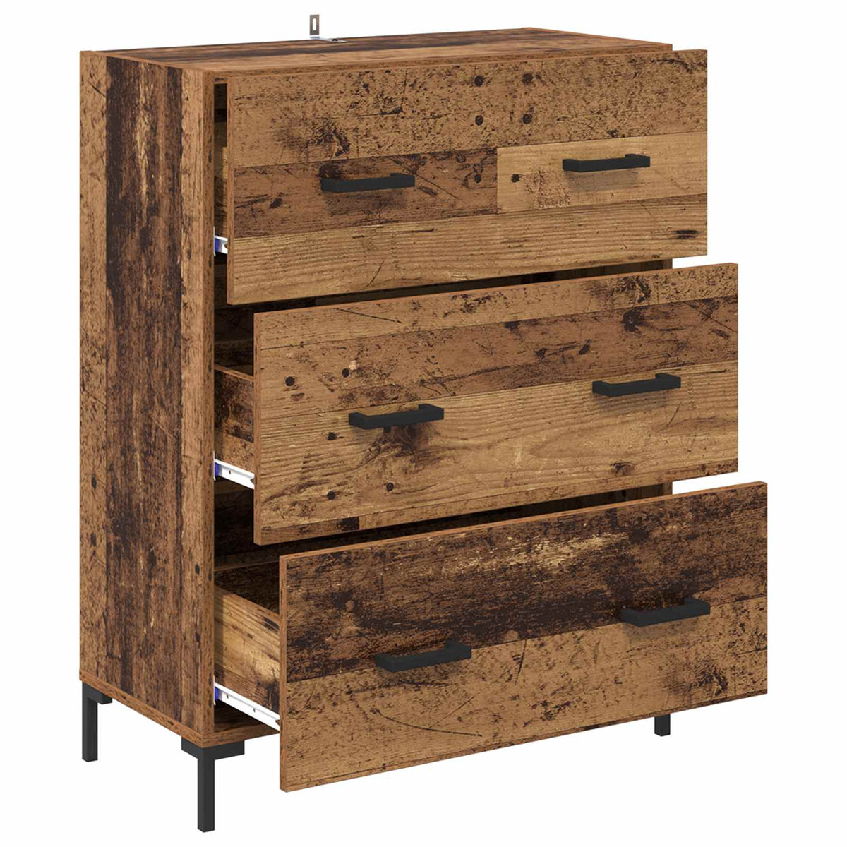 Sideboard Gammelt træ 69,5 x 34 x 90 cm Ingeniørt træ og jern