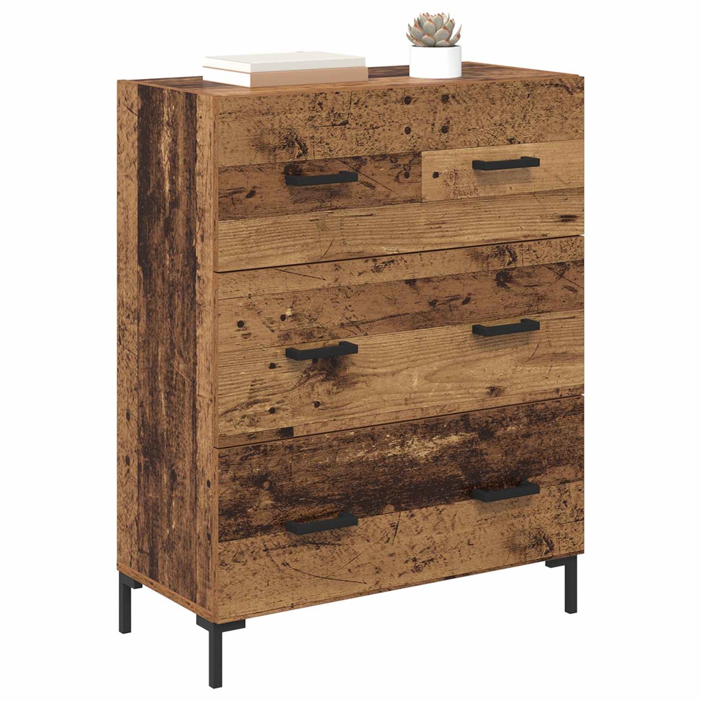 Sideboard Gammelt træ 69,5 x 34 x 90 cm Ingeniørt træ og jern