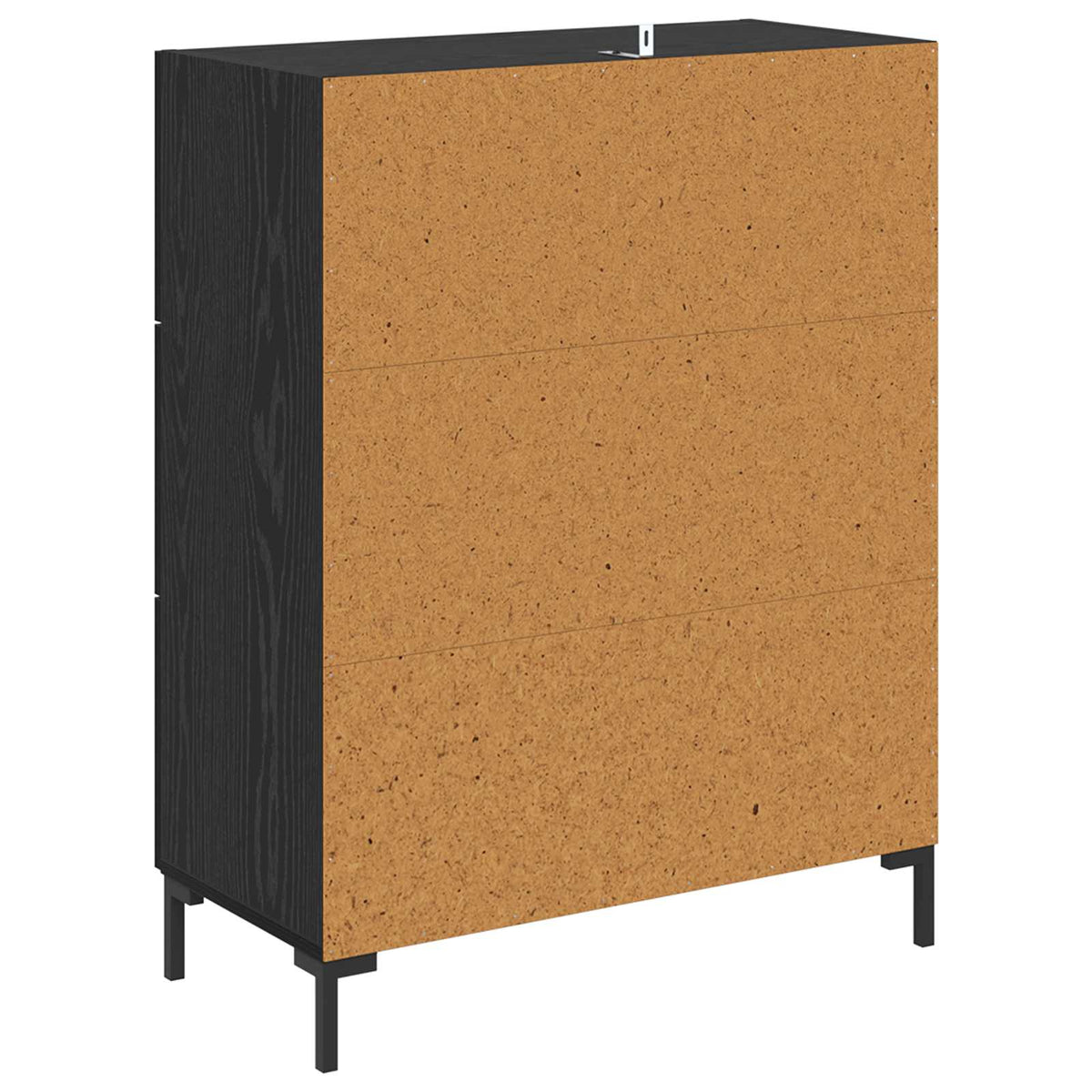 Sideboard Sort eg 69,5 x 34 x 90 cm Ingeniørt træ og jern