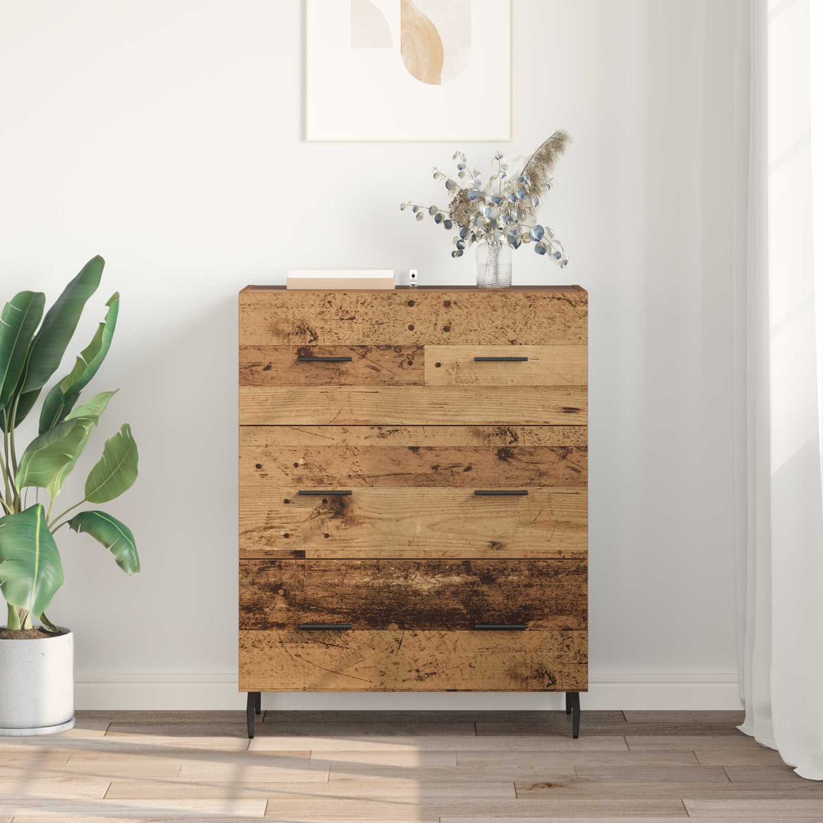 Sideboard Gammelt træ 69,5 x 34 x 90 cm Ingeniørt træ og jern