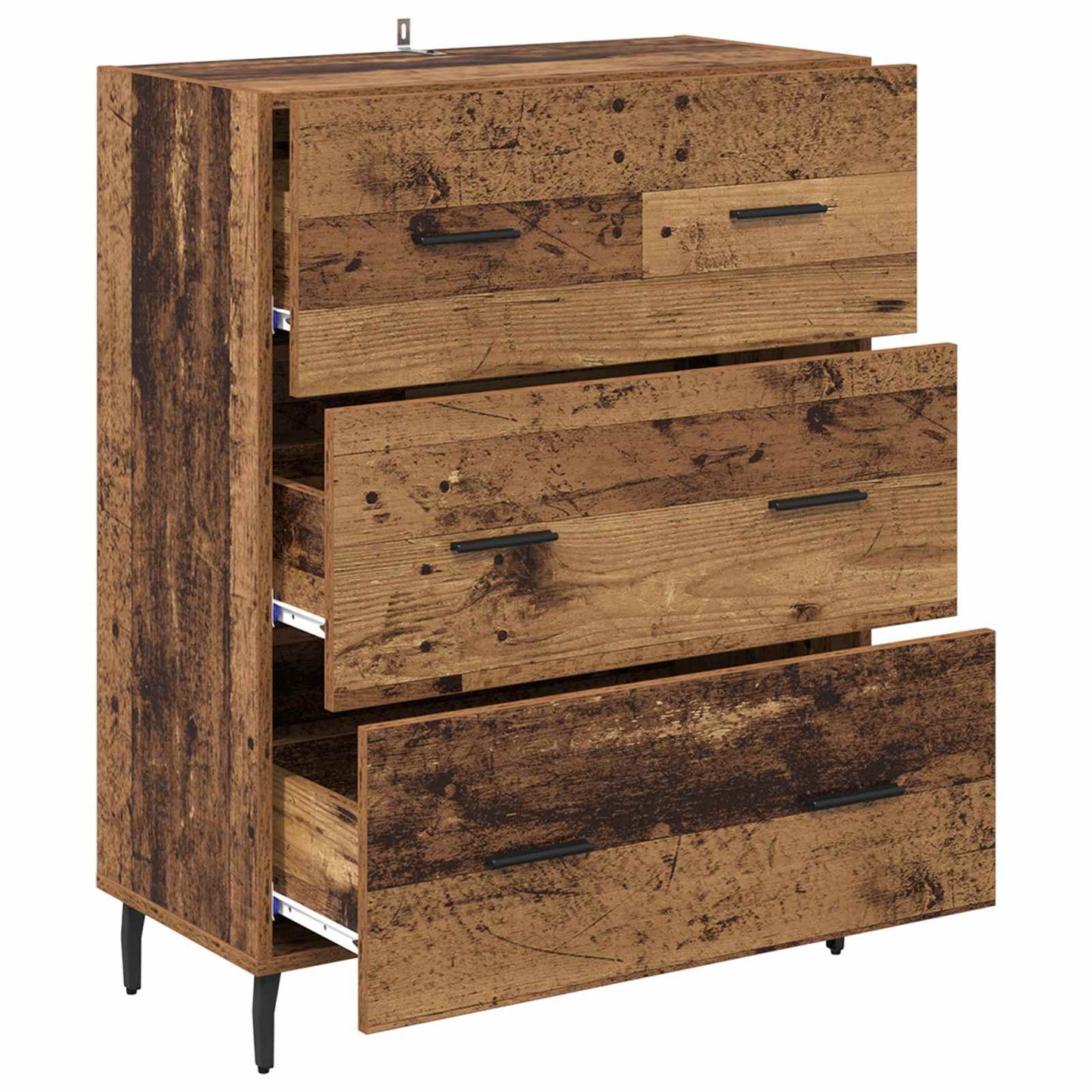 Sideboard Gammelt træ 69,5 x 34 x 90 cm Ingeniørt træ og jern