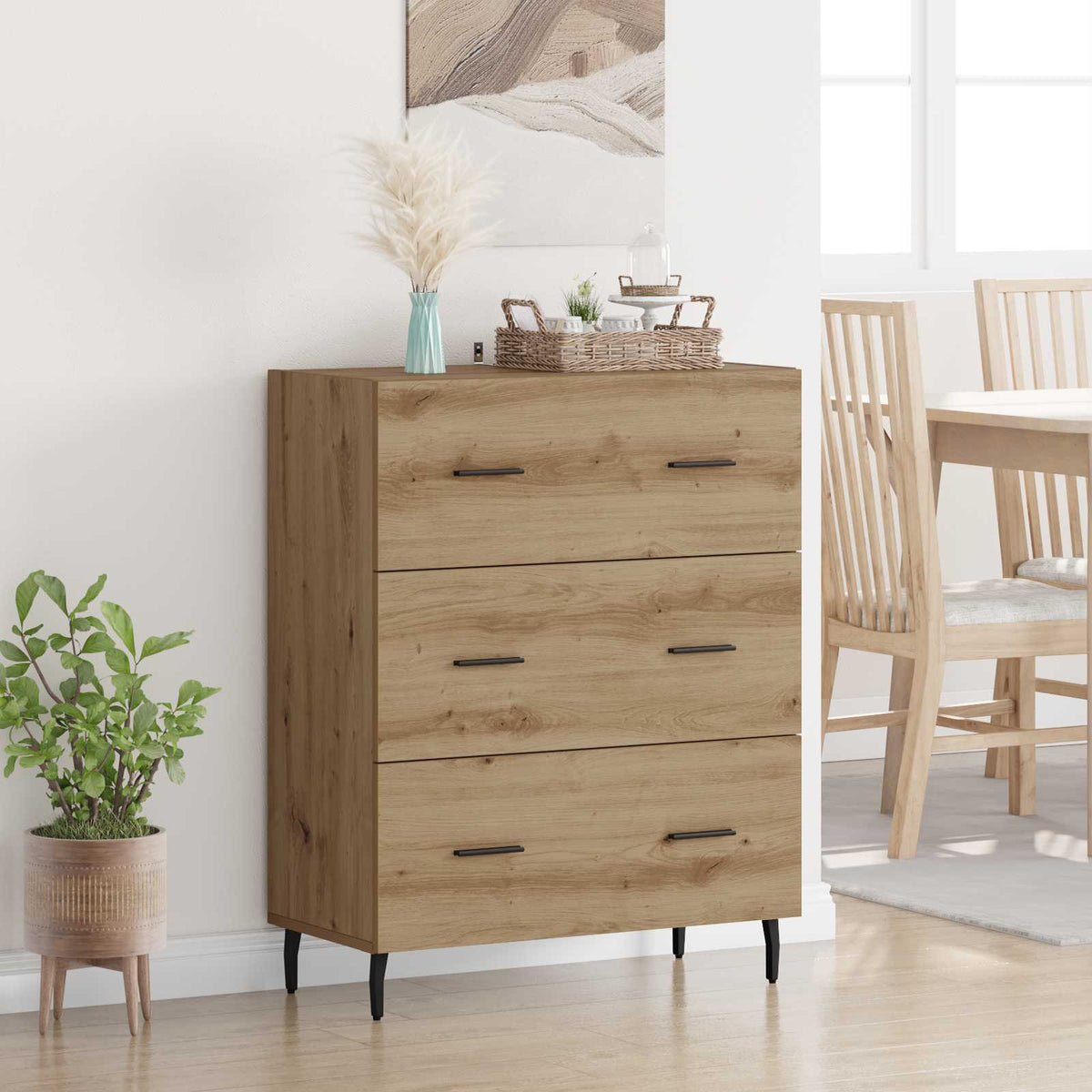 Sideboard Artisan Egetræ 69,5 x 34 x 90 cm