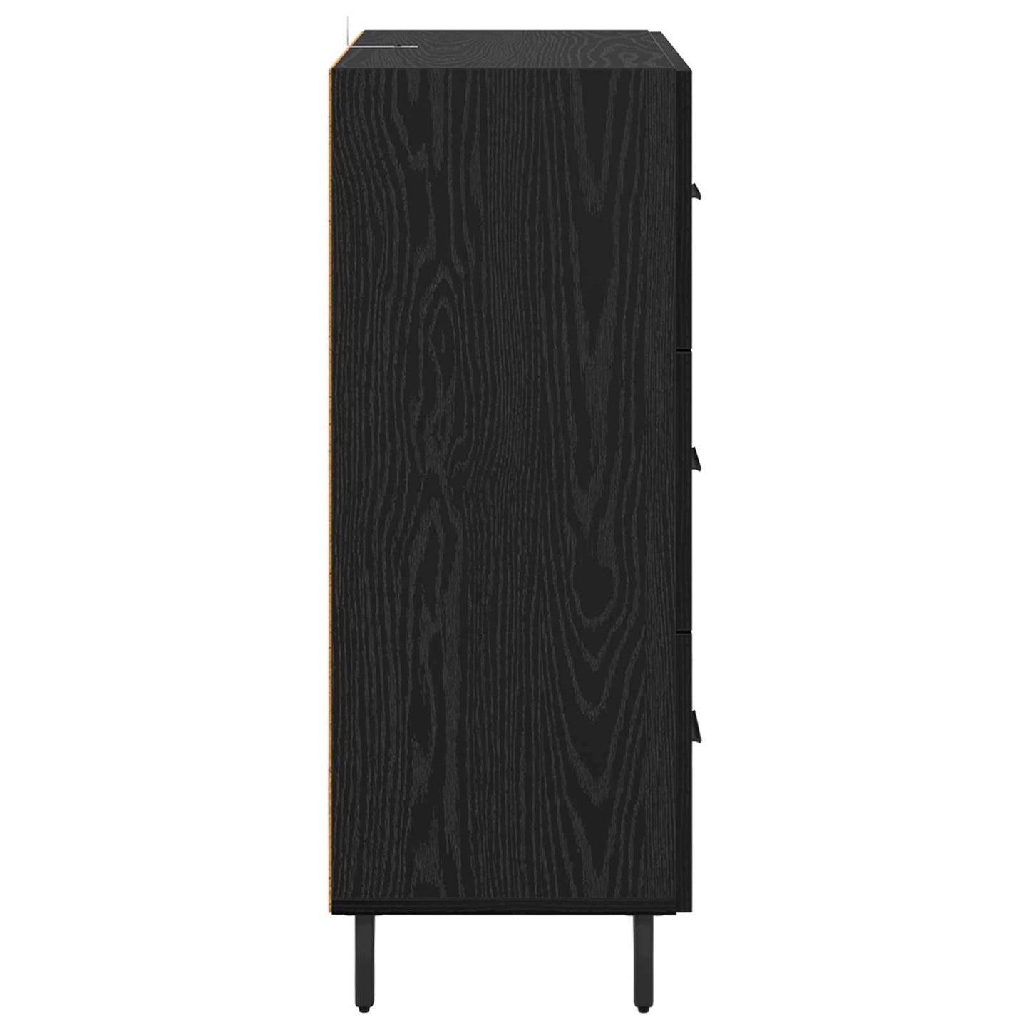 Sideboard Sort eg 69,5 x 34 x 90 cm Ingeniørt træ og jern