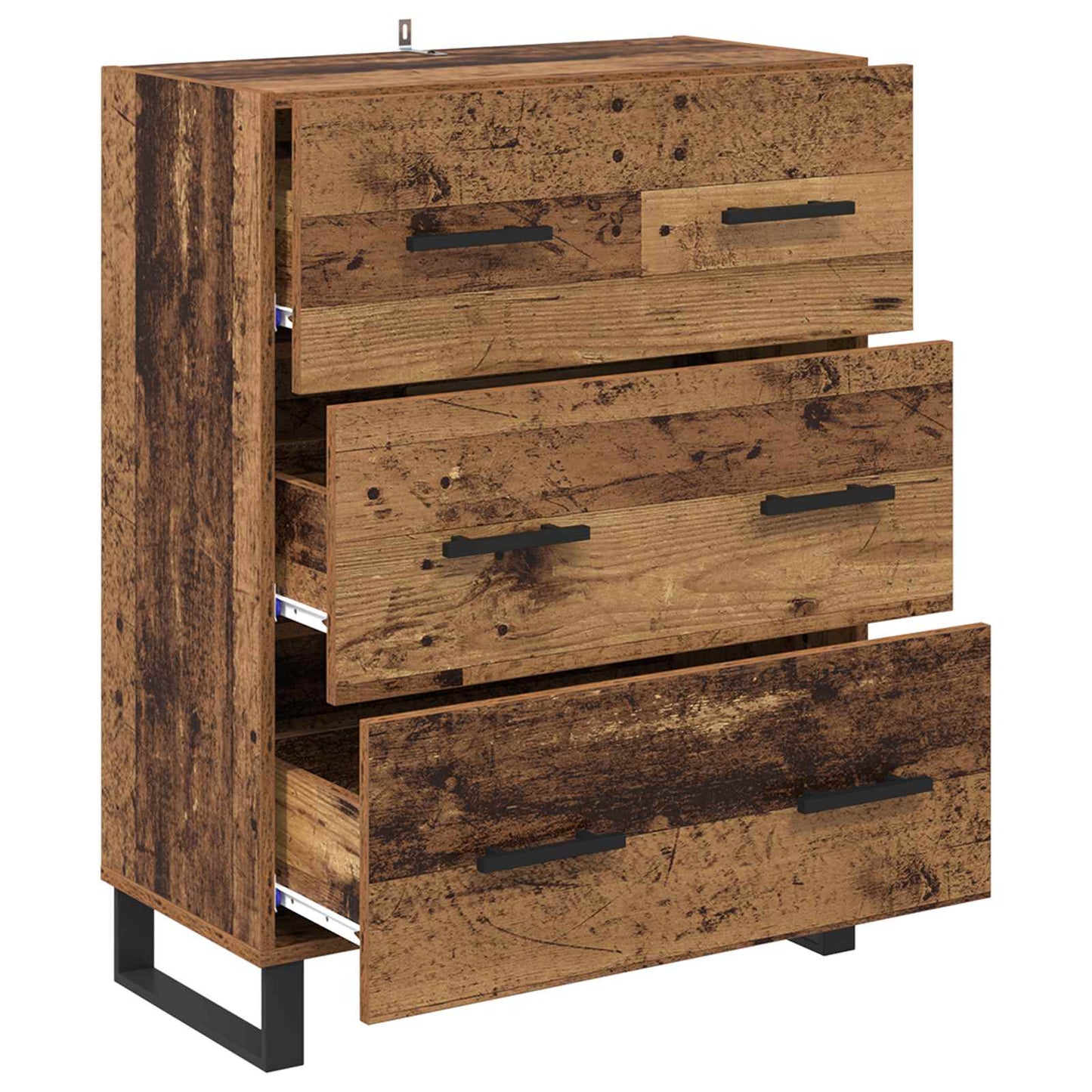 Sideboard Gammelt træ 69,5 x 34 x 90 cm Ingeniørt træ og jern