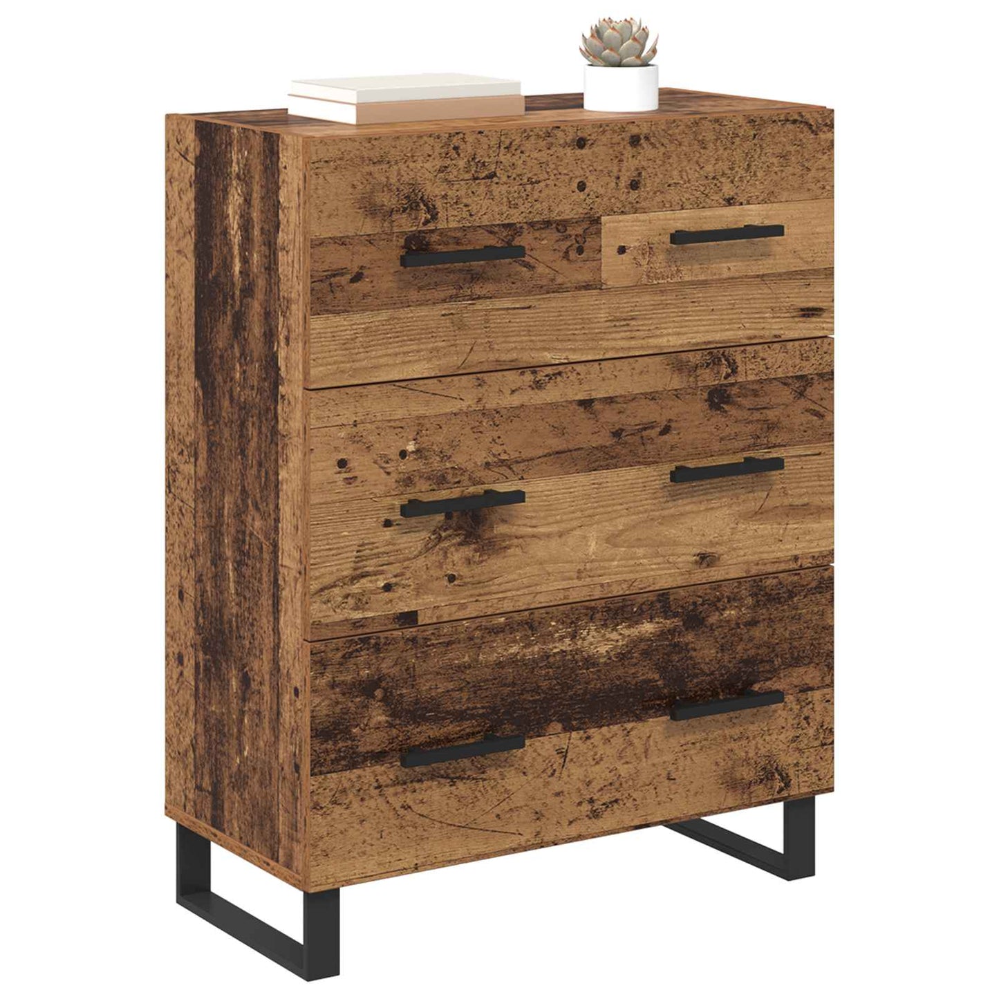 Sideboard Gammelt træ 69,5 x 34 x 90 cm Ingeniørt træ og jern