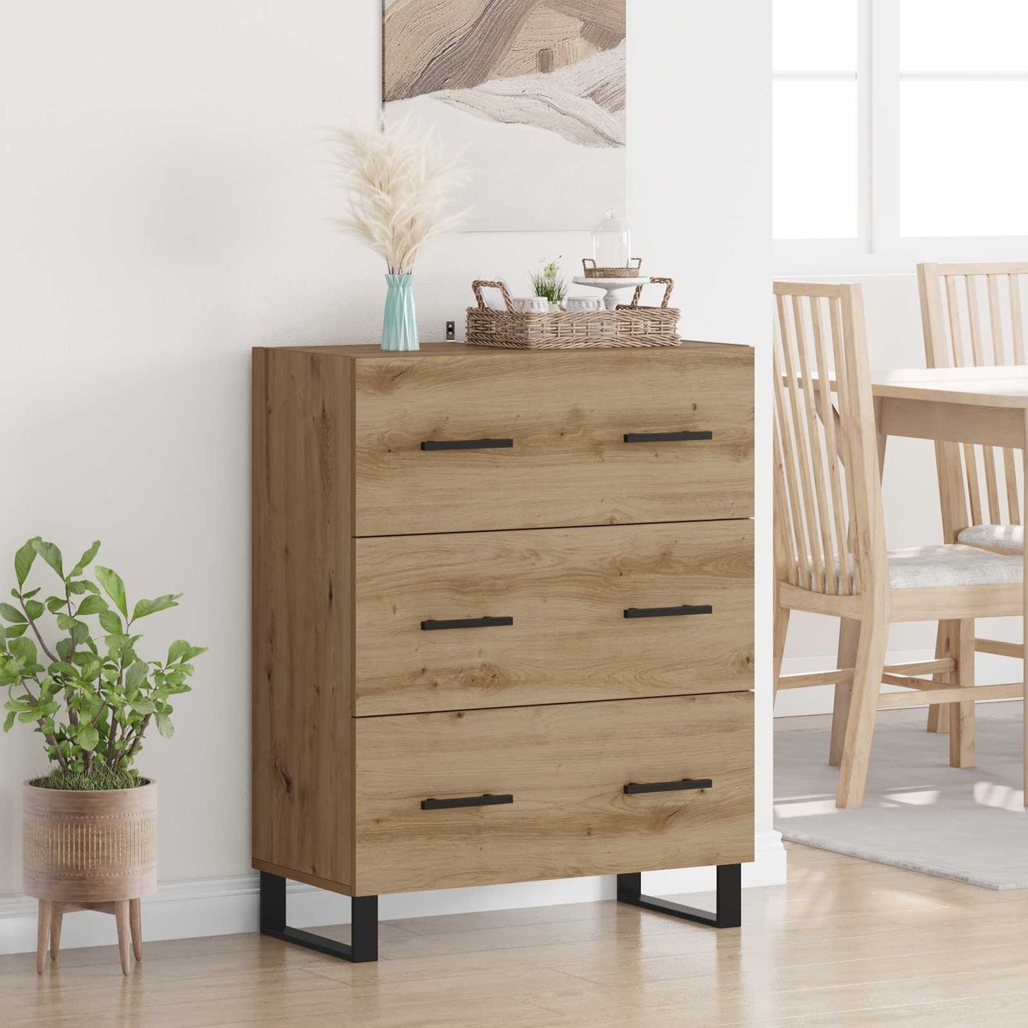 Sideboard Artisan Egetræ 69,5 x 34 x 90 cm